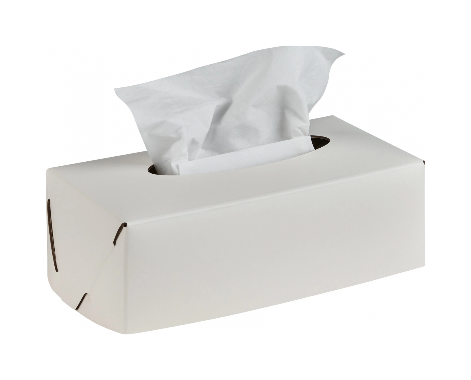 Салфетница для Kleenex 23x12 белая, кожа ADJ 0016.10.TS16