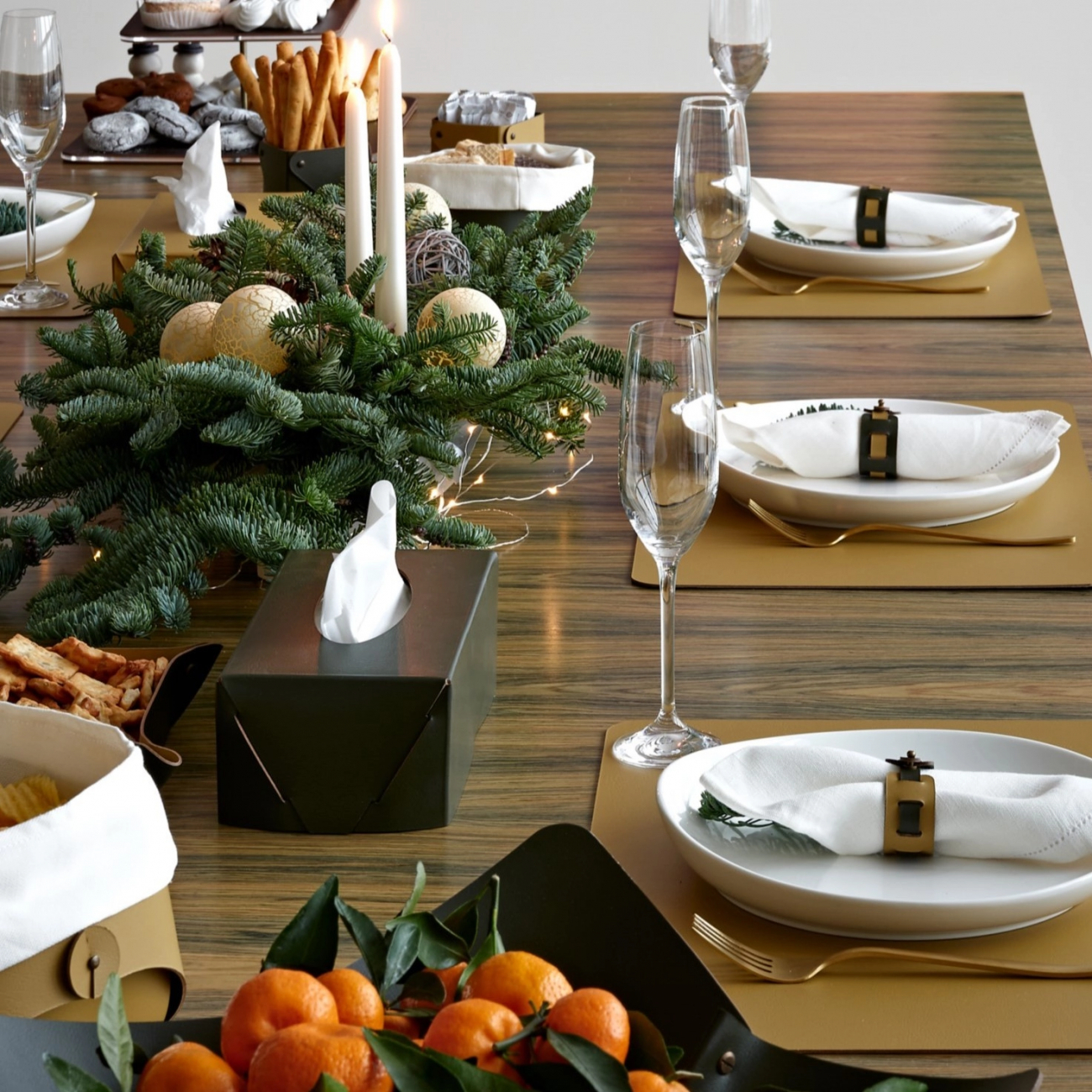 Салфетница для Kleenex 23x12 олива, кожа ADJ 0016.55.TS16