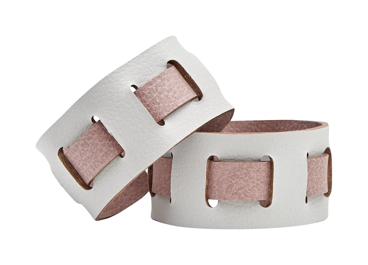 Кольцо для салфеток 5 см устричное, кожа – 2