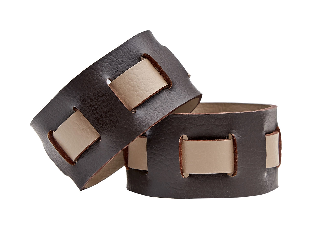 Кольцо для салфеток 5 см шоколад, кожа – 2