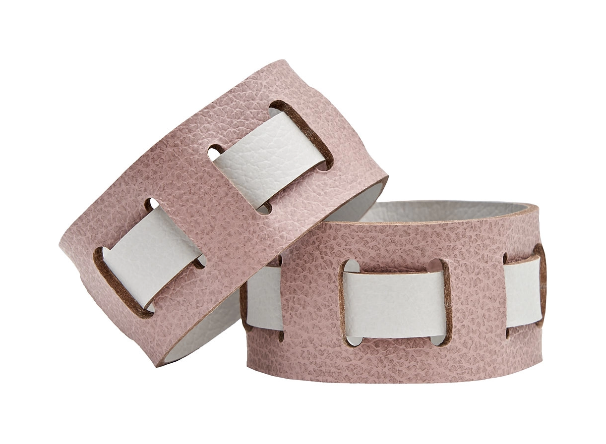 Кольцо для салфеток 5 см пепельная роза, кожа – 2