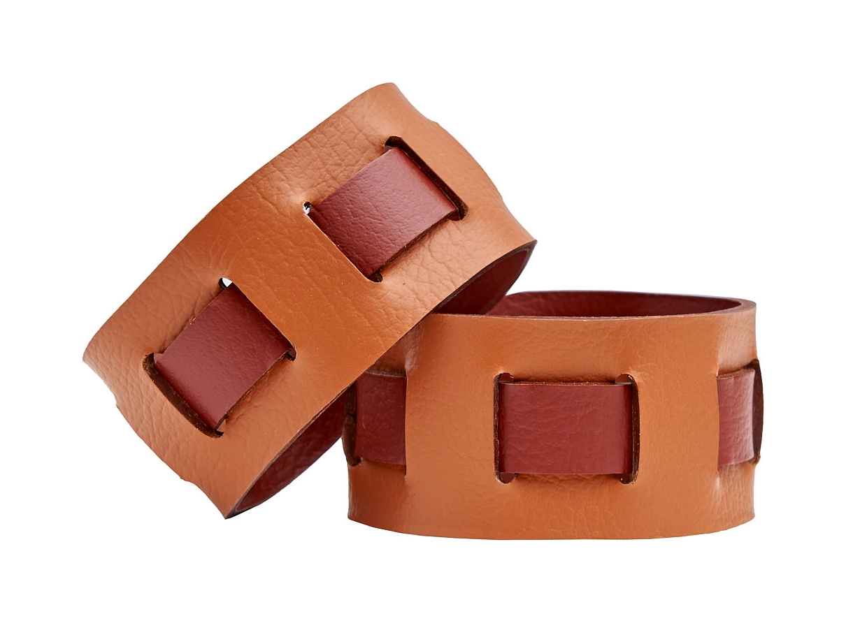 Кольцо для салфеток 5 см коньяк, кожа ADJ 010B.09.TS16