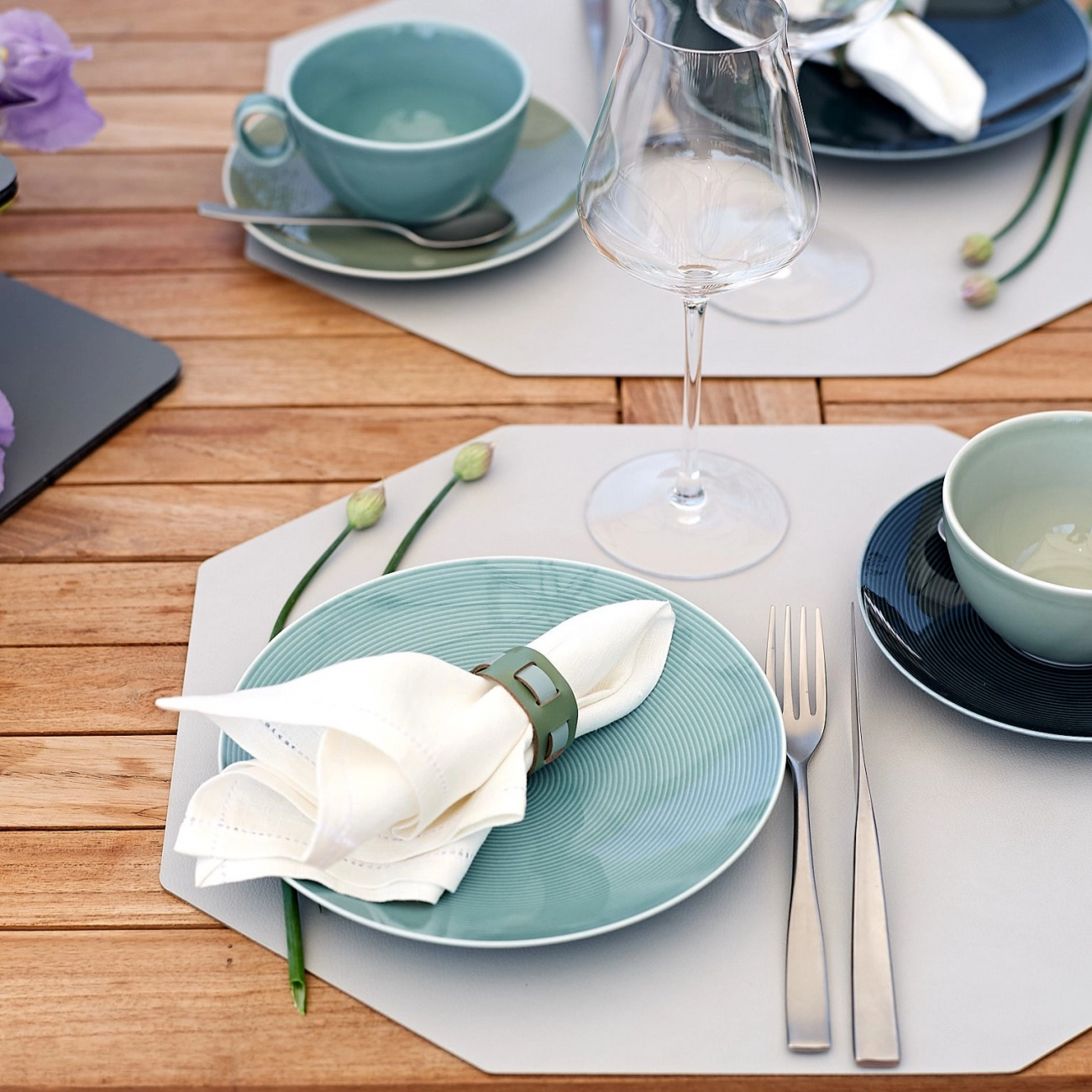 Кольцо для салфеток 5 см эвкалипт, кожа – 2