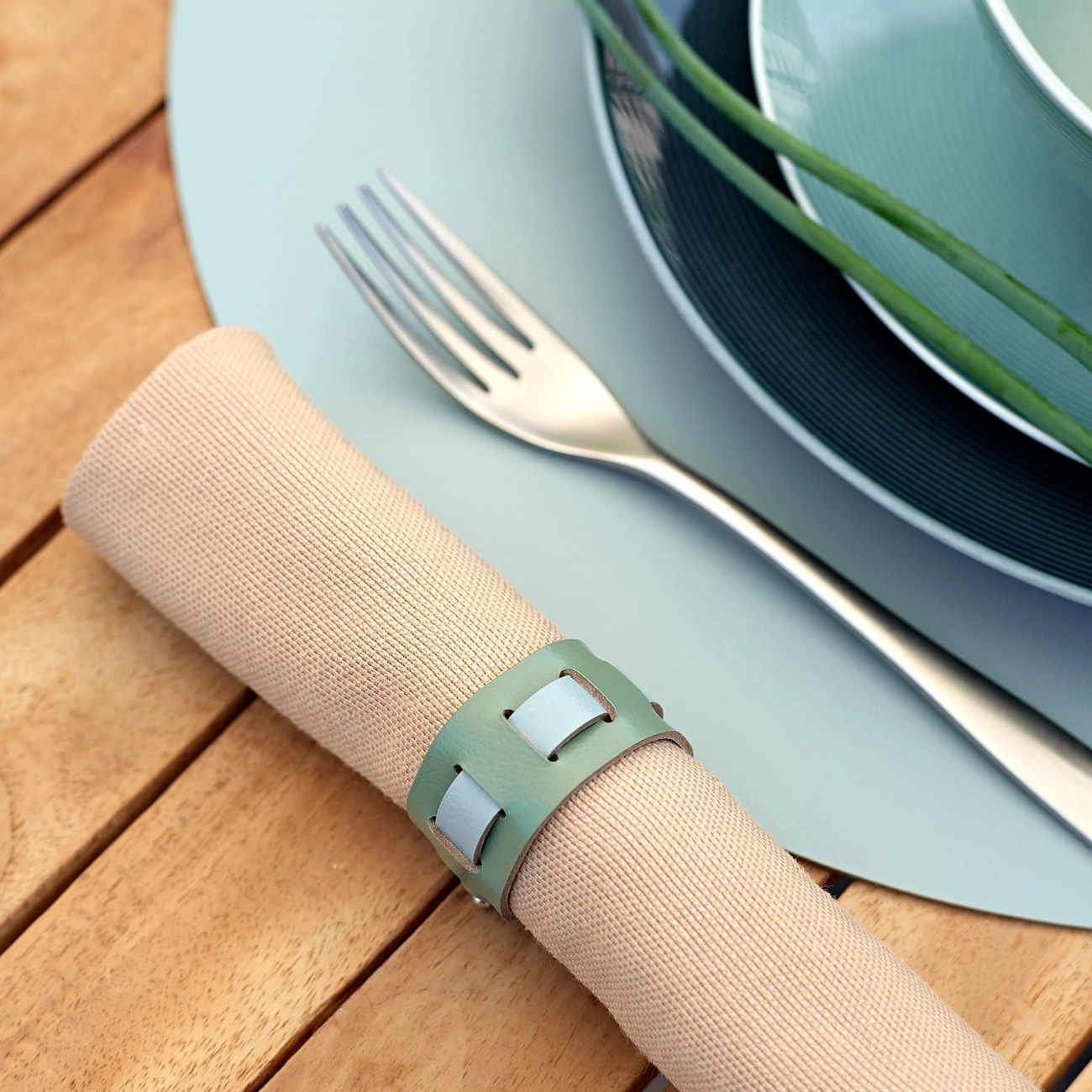 Кольцо для салфеток 5 см эвкалипт, кожа ADJ 010B.60.TS16