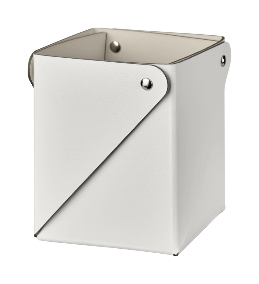 Коробочка MIU 7х7 белая, кожа