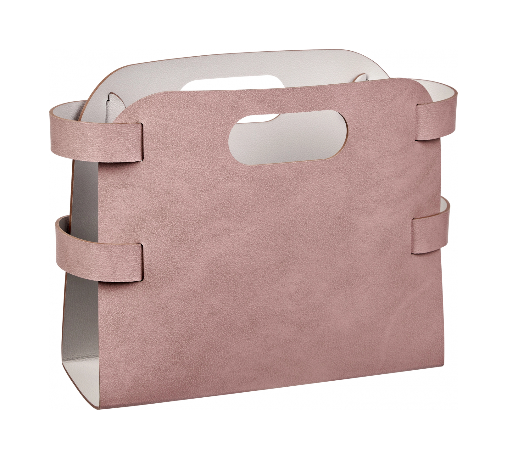 Журнальница 36х16 см пепельная роза, кожа