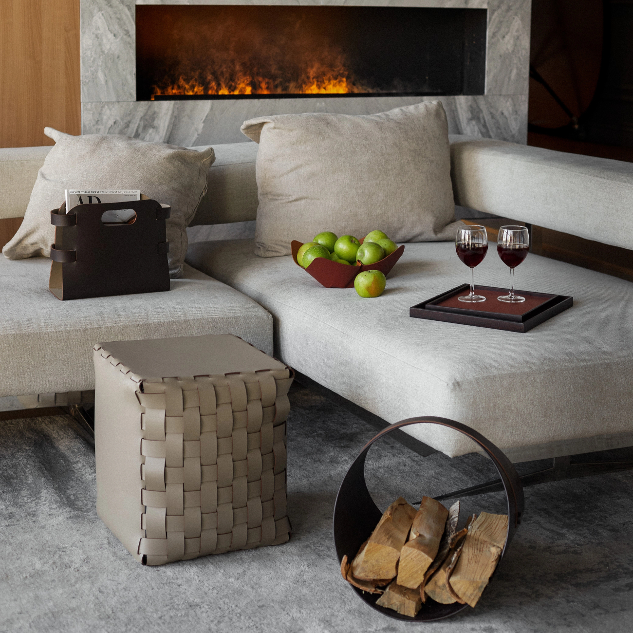 Журнальница 36х16 см шоколад, кожа – 2