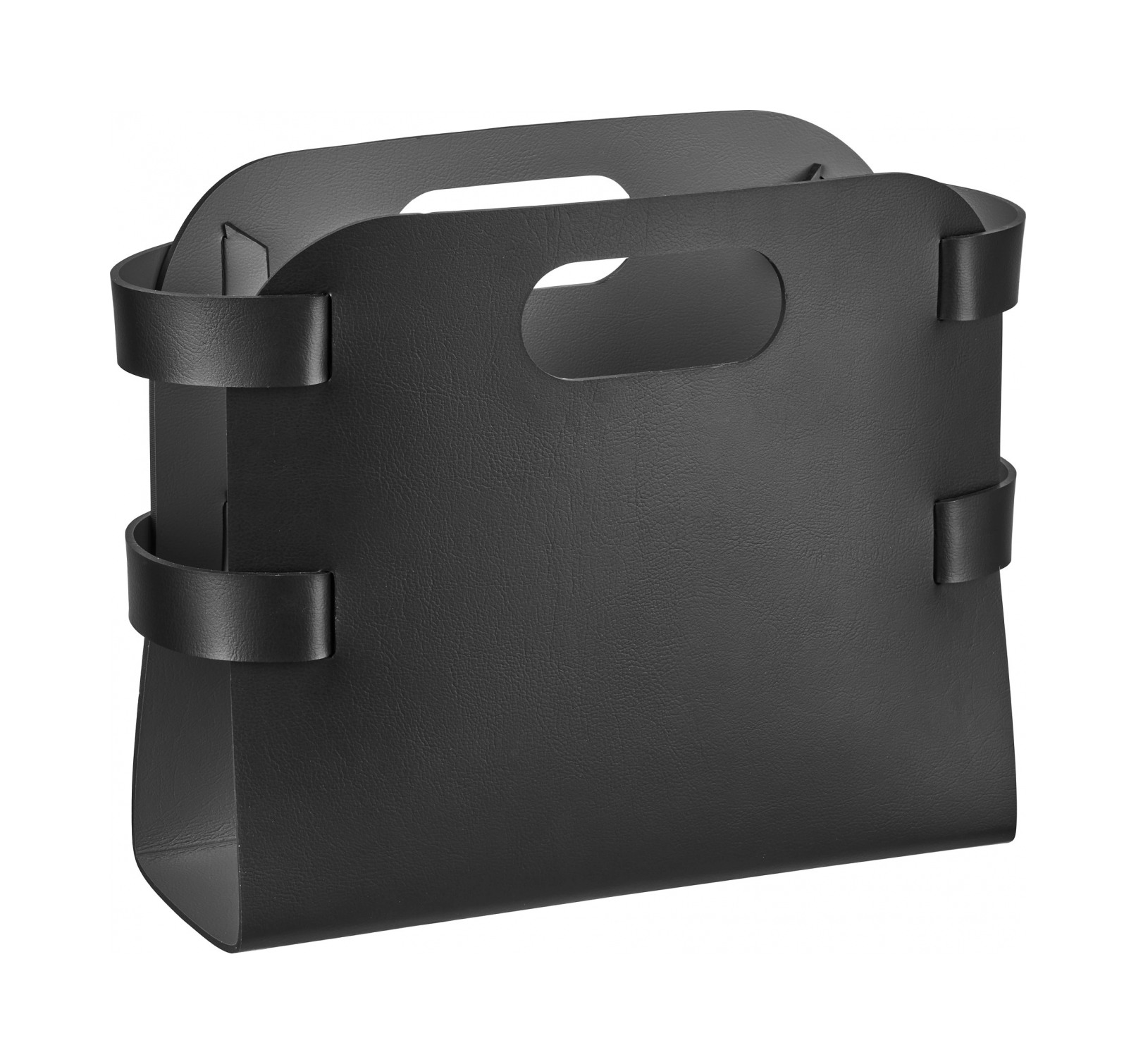 Журнальница 36х16 см чёрная, кожа