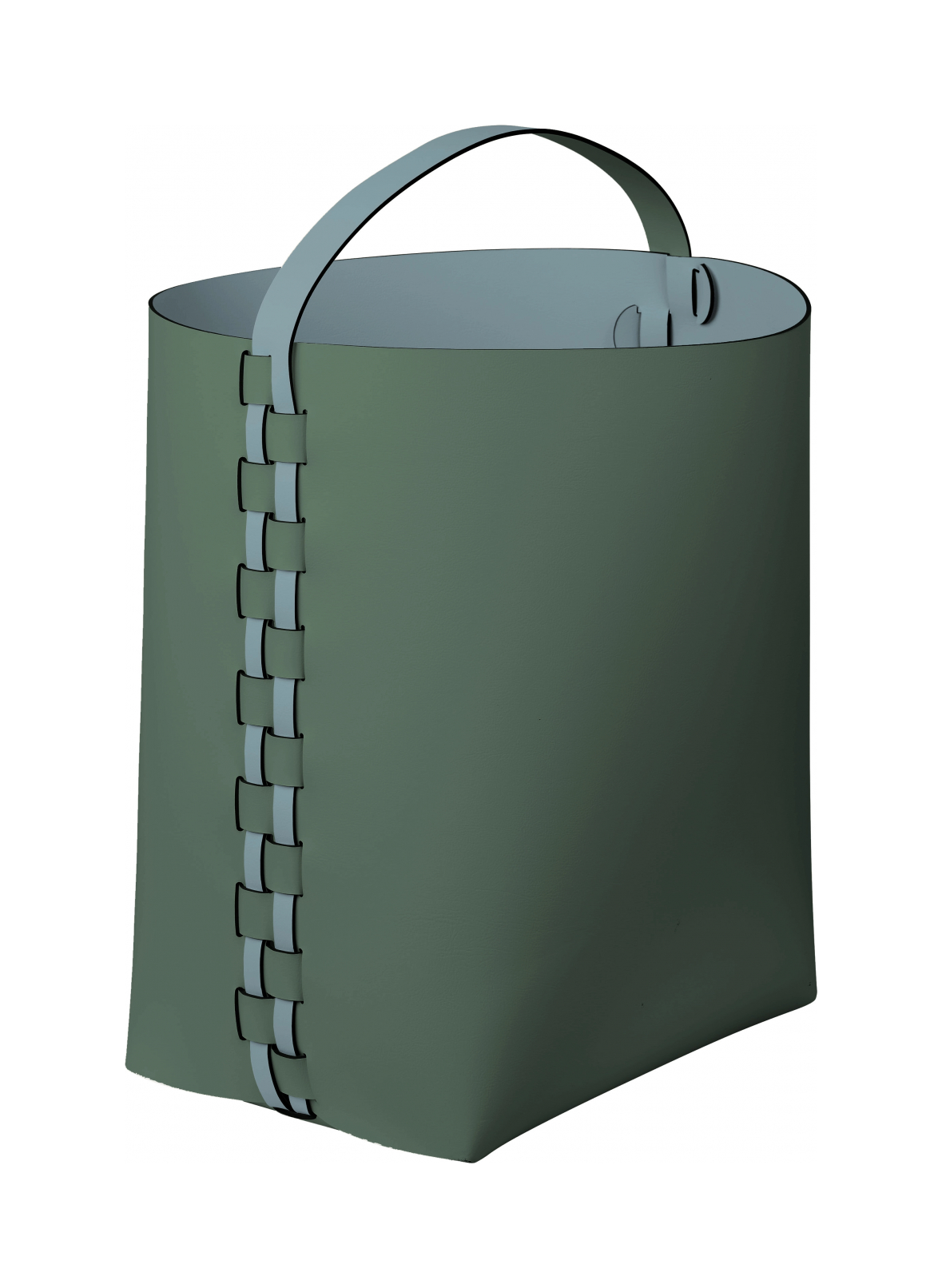 Корзина ADJ HELENA прямоугольная с ручкой 35х30 см эвкалипт, кожа