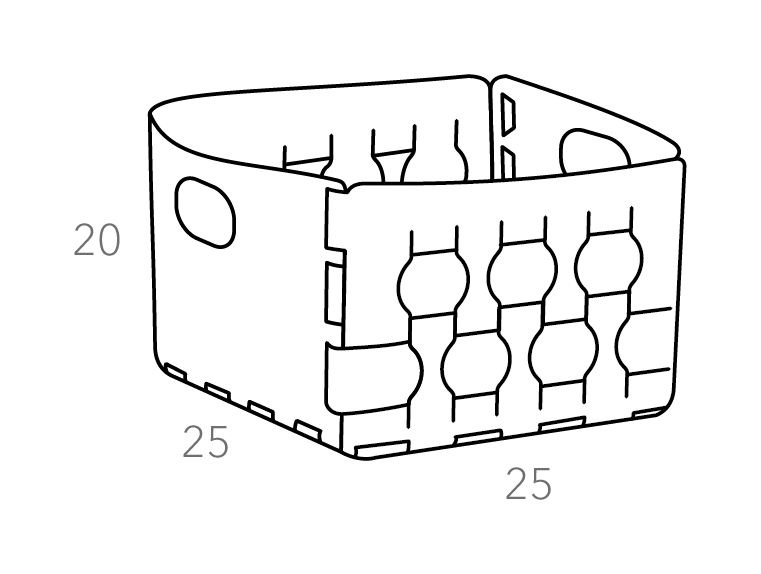 Корзина DUBAI 25x25 эвкалипт, кожа ADJ 2044.60.TS30