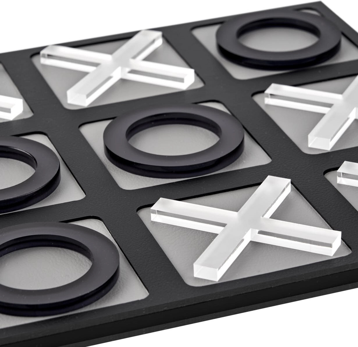 Крестики-нолики 24x24 чёрные, акрил, кожа ADJ 8001.01