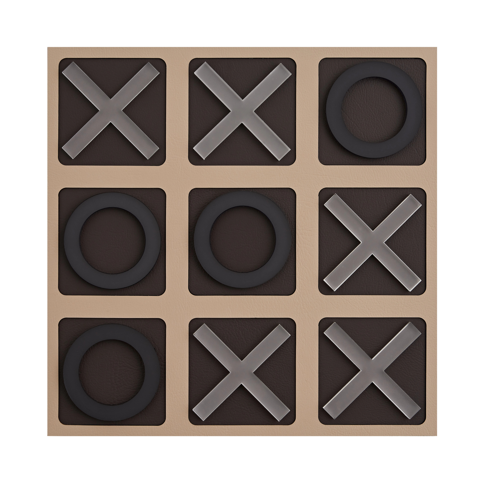 Крестики-нолики 24x24 капучино, акрил, кожа ADJ 8001.04