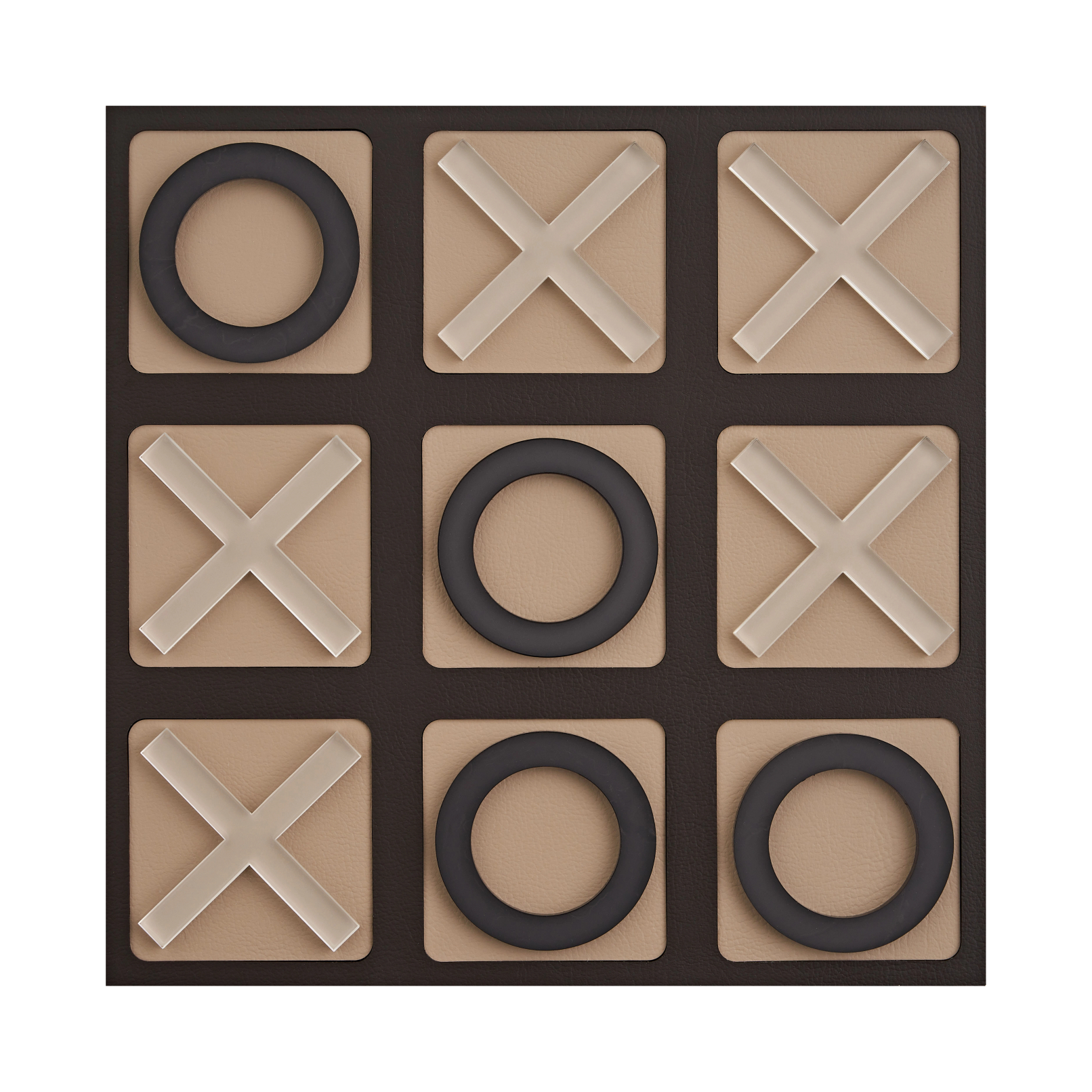 Крестики-нолики 24x24 шоколад, акрил, кожа ADJ 8001.06