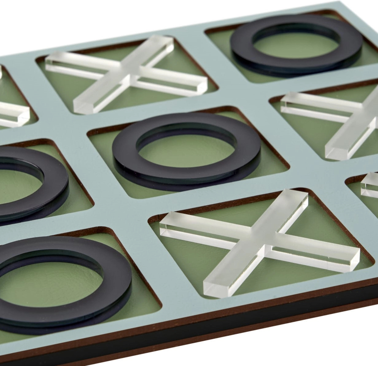 Крестики-нолики 24x24 небесно-голубые, акрил, кожа – 2