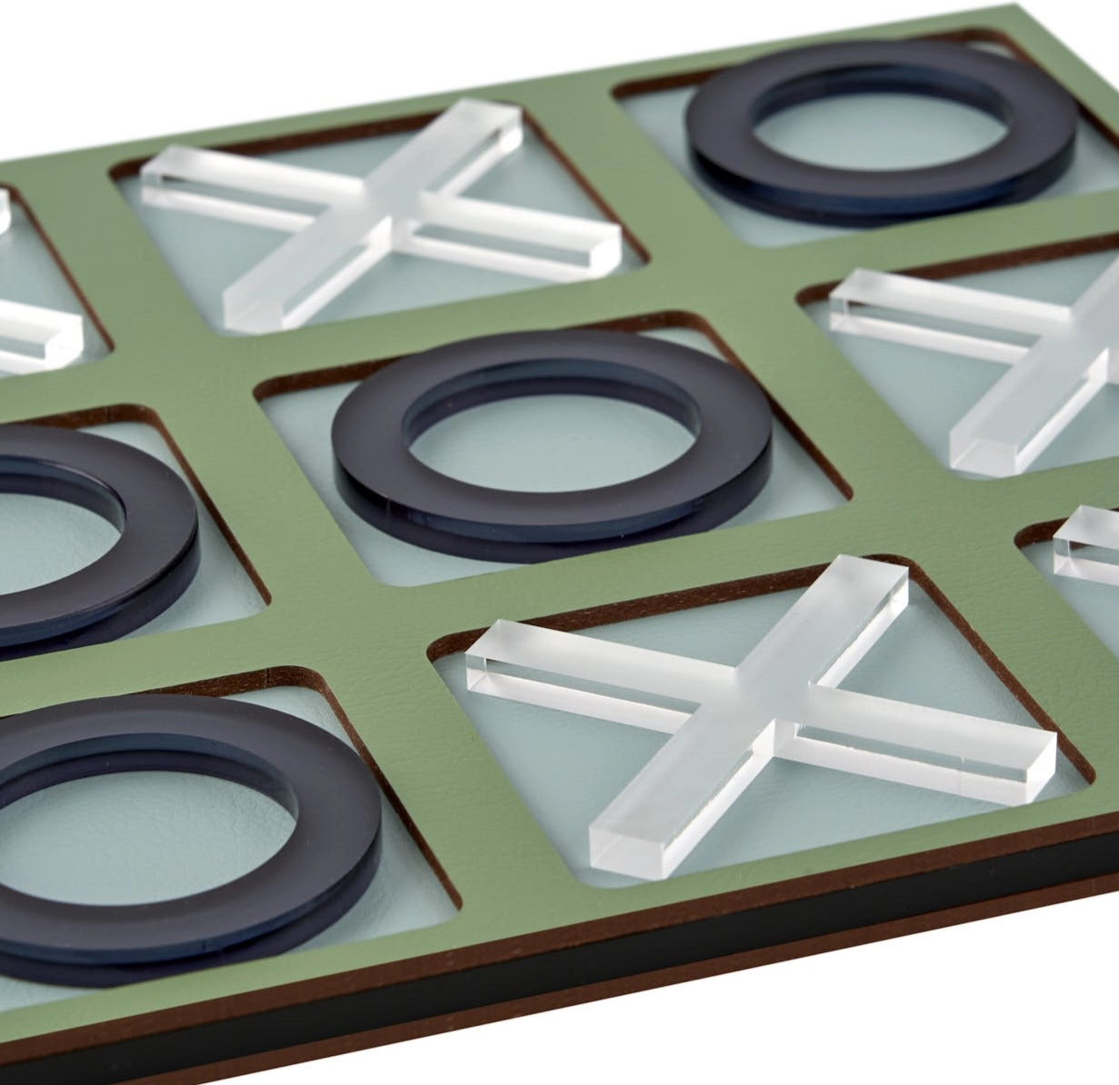 Крестики-нолики 24x24 эвкалипт, акрил, кожа – 2