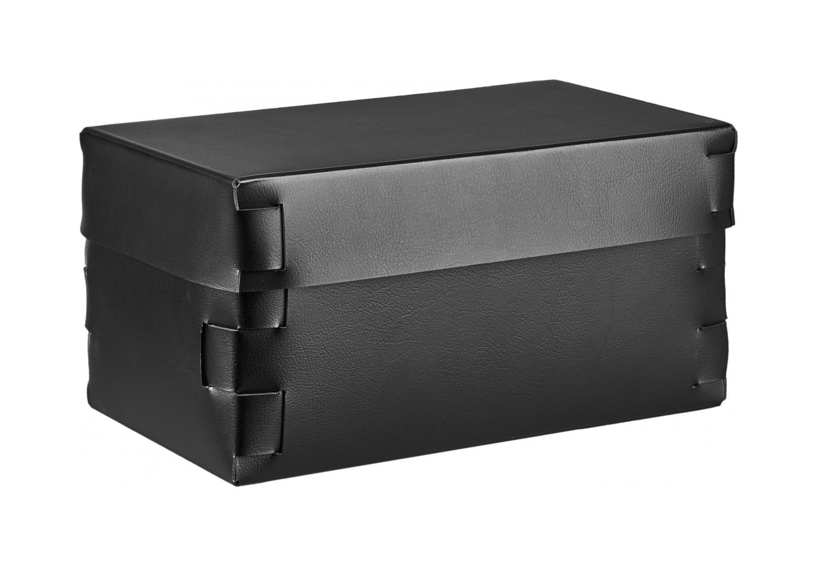 Коробка для хранения SNOB 25x15 см чёрная, кожа