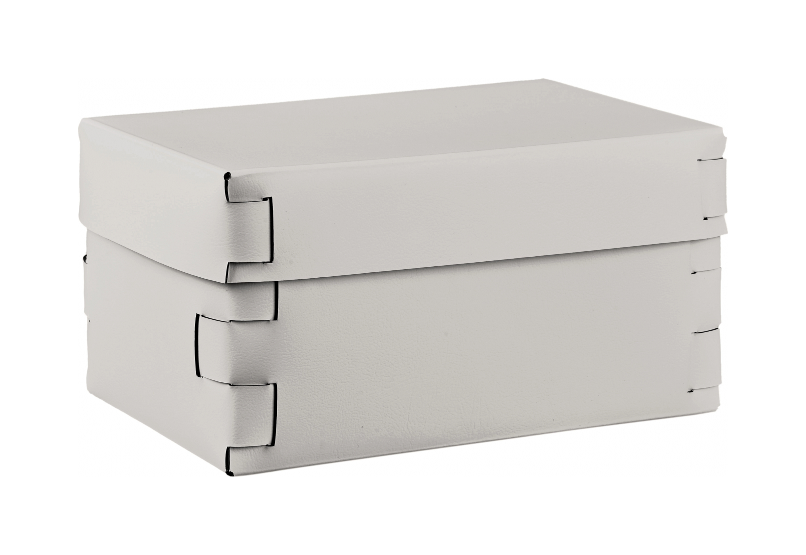 Коробка для хранения SNOB 25x15 см устричная, кожа