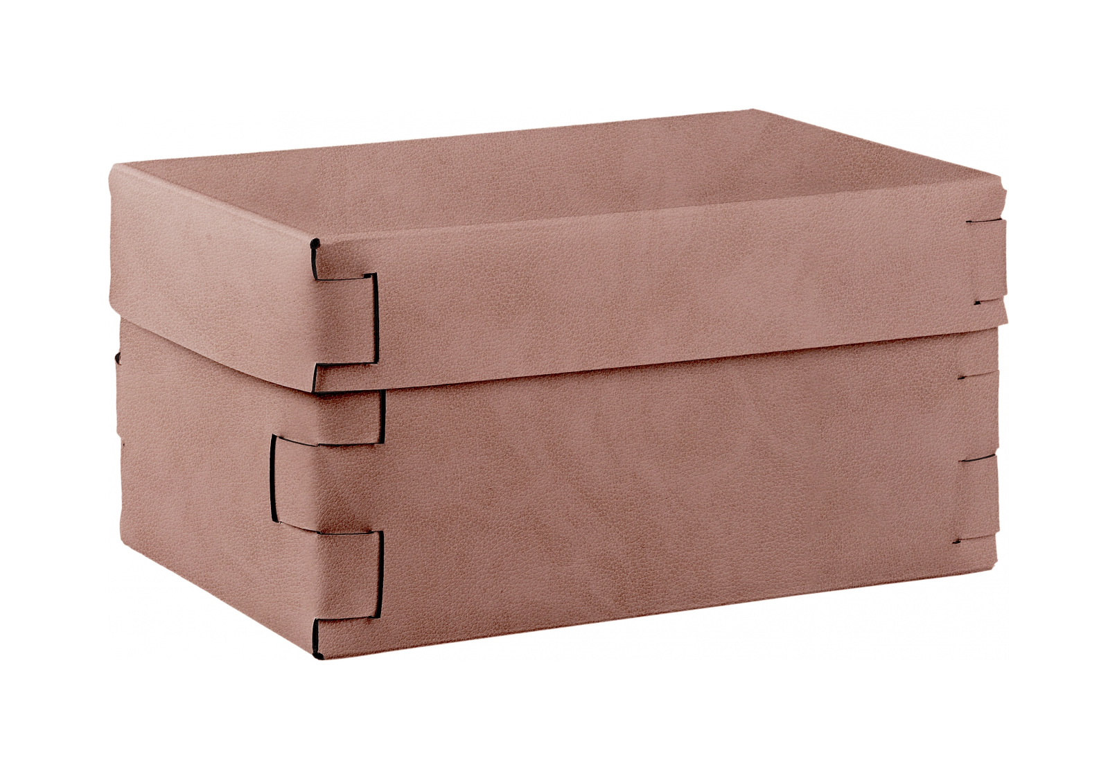 Коробка для хранения SNOB 25x15 см пепельная роза, кожа