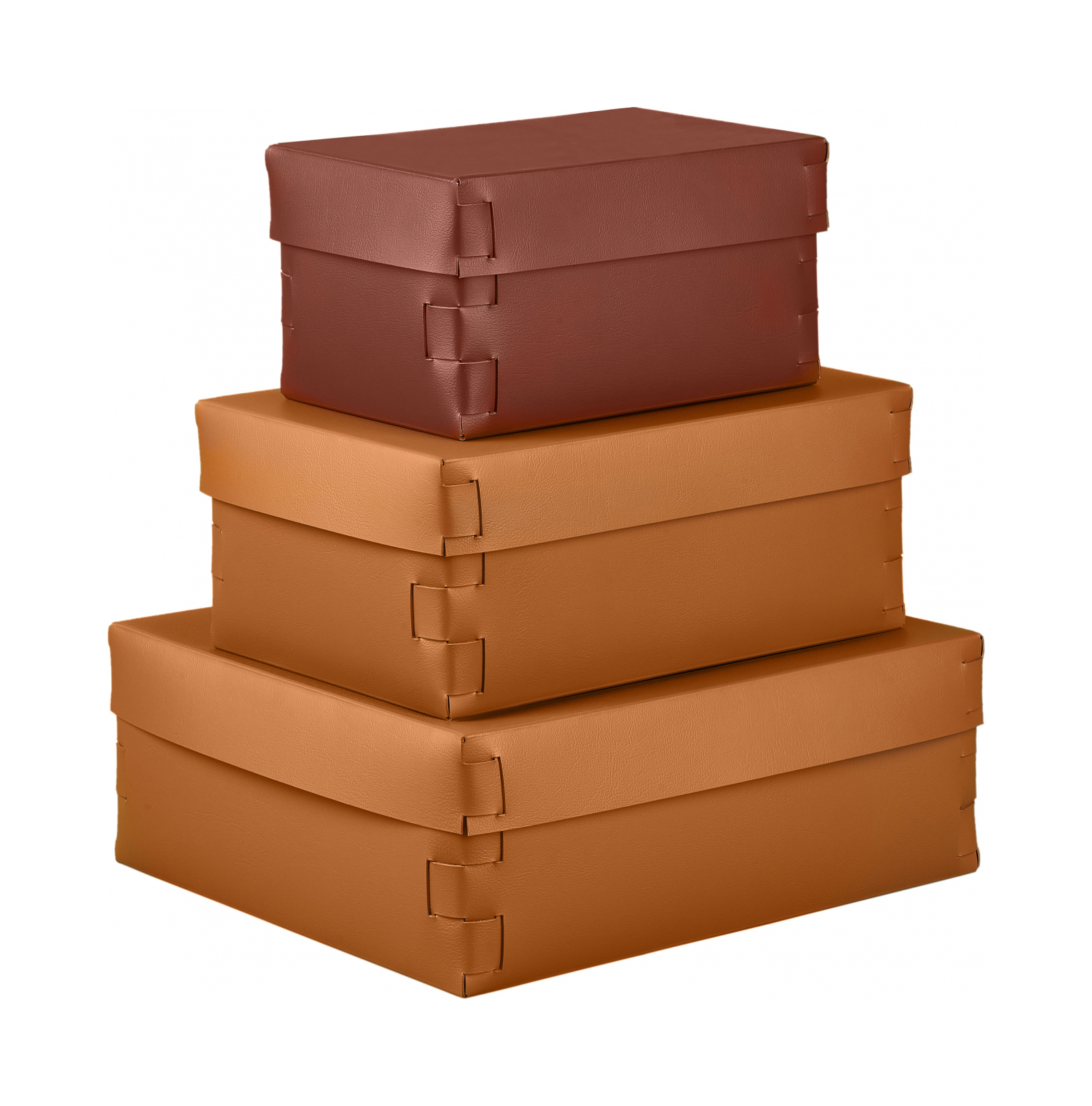 Коробка для хранения SNOB 25x15 см бордо, кожа ADJ 2515.30.TS16