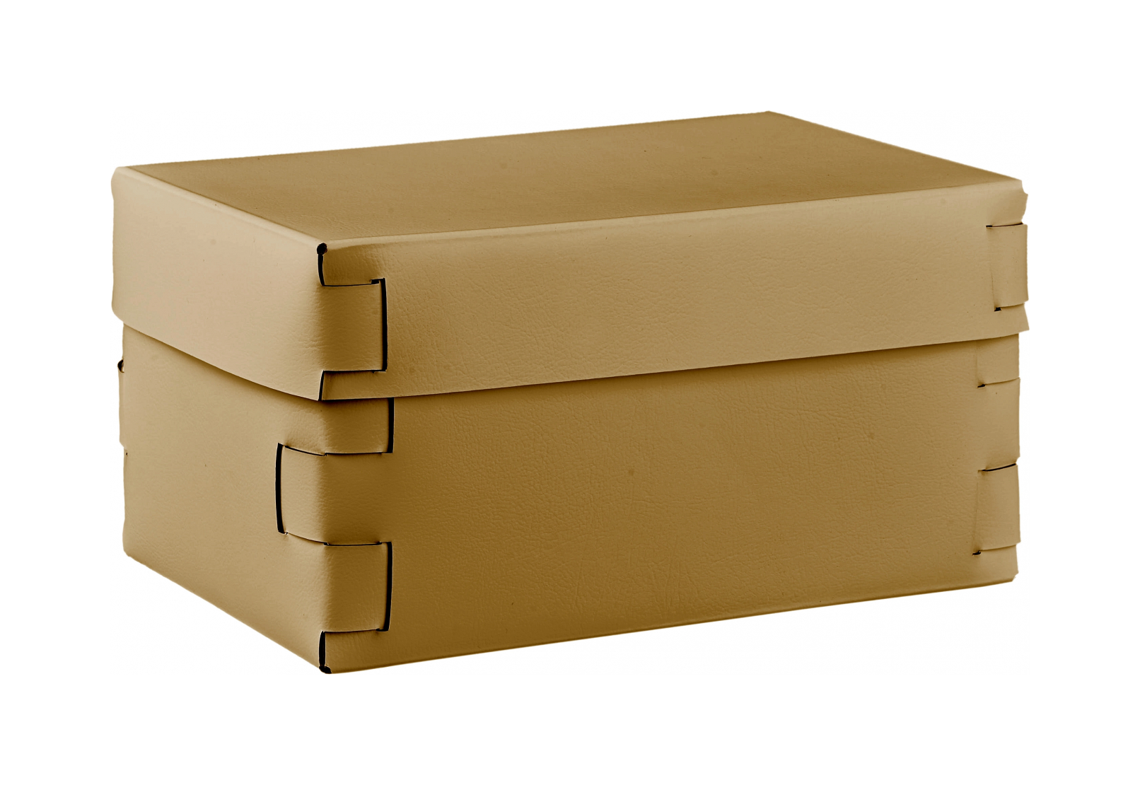 Коробка для хранения SNOB 25x15 см горчица, кожа