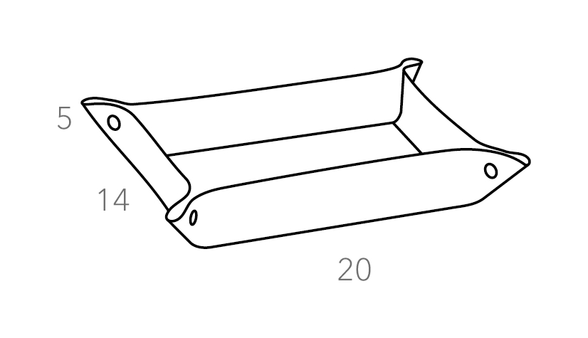 Мелочница прямоугольная 20х14 коньяк ADJ 0107.09.TS16