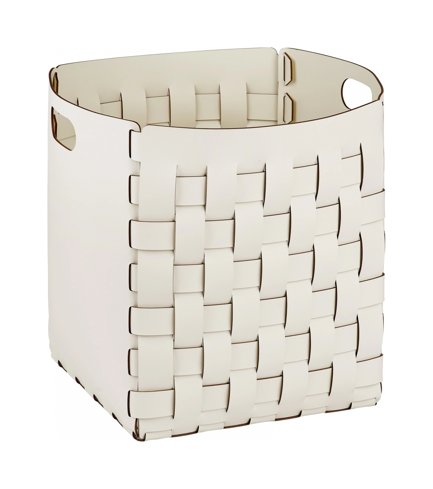 Корзина ADJ BOTTEGA 35х35 белая, кожа