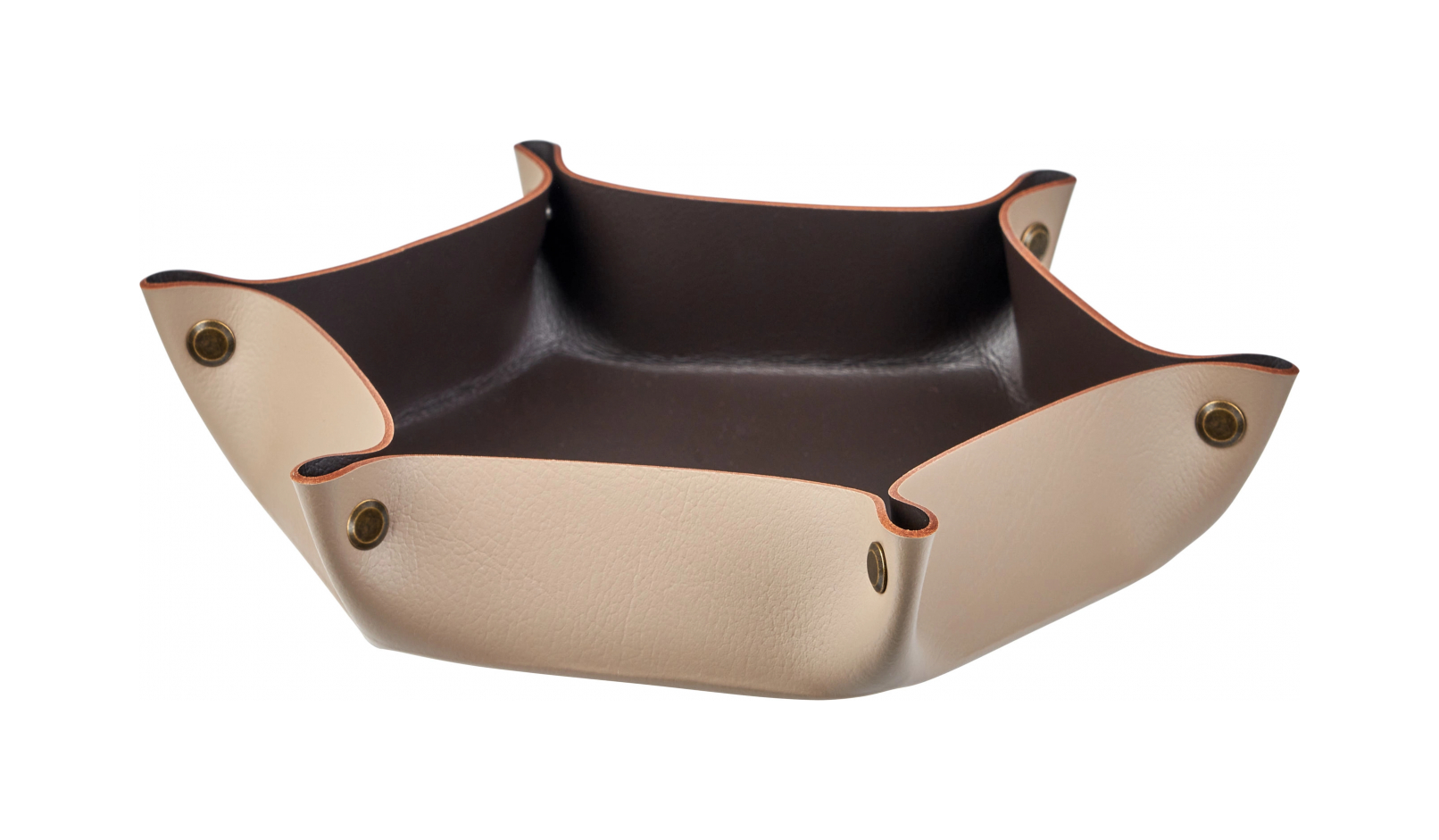 Мелочница шестиугольная 15х18 капучино