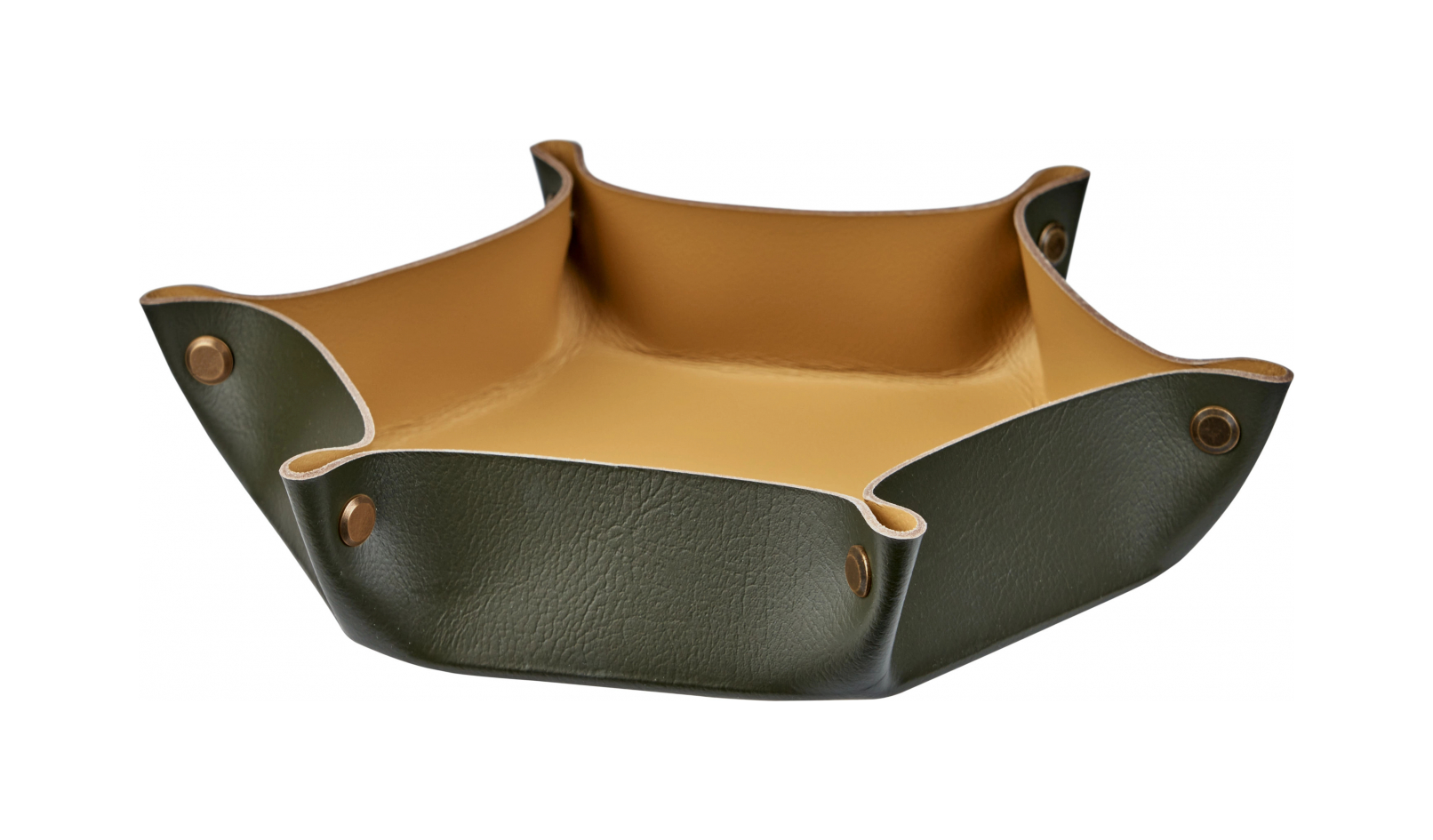 Мелочница шестиугольная 15х18 олива