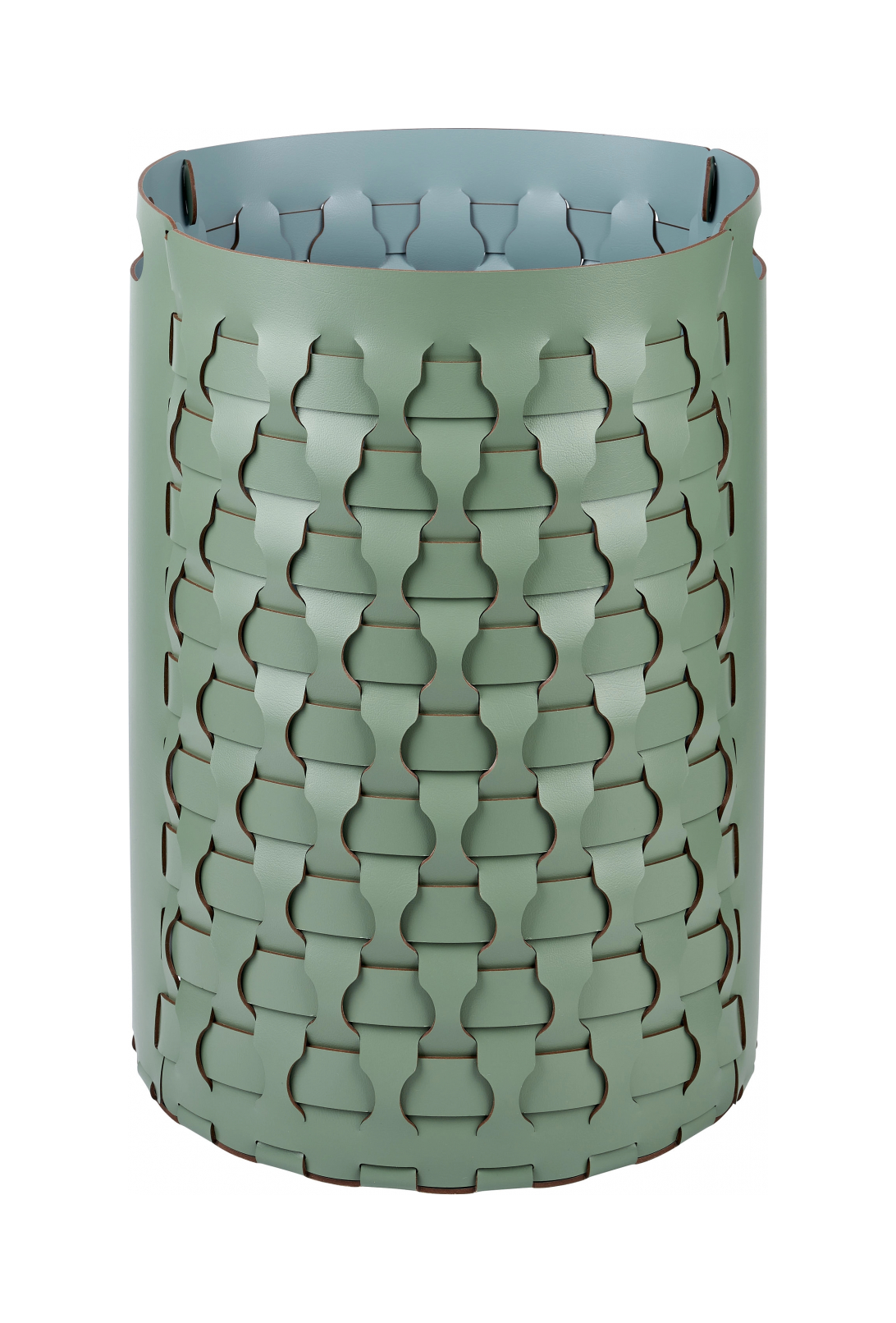 Корзина DUBAI круглая 57 см эвкалипт, кожа