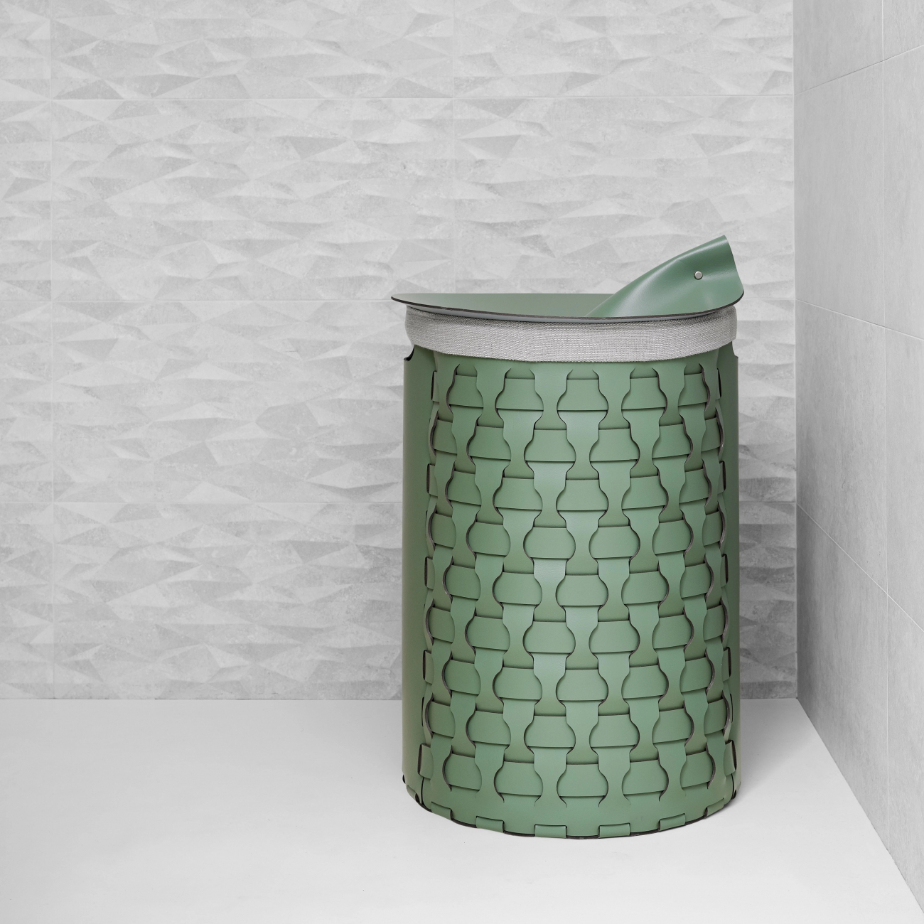 Корзина DUBAI круглая 57 см эвкалипт, кожа ADJ 2057.60.TS30