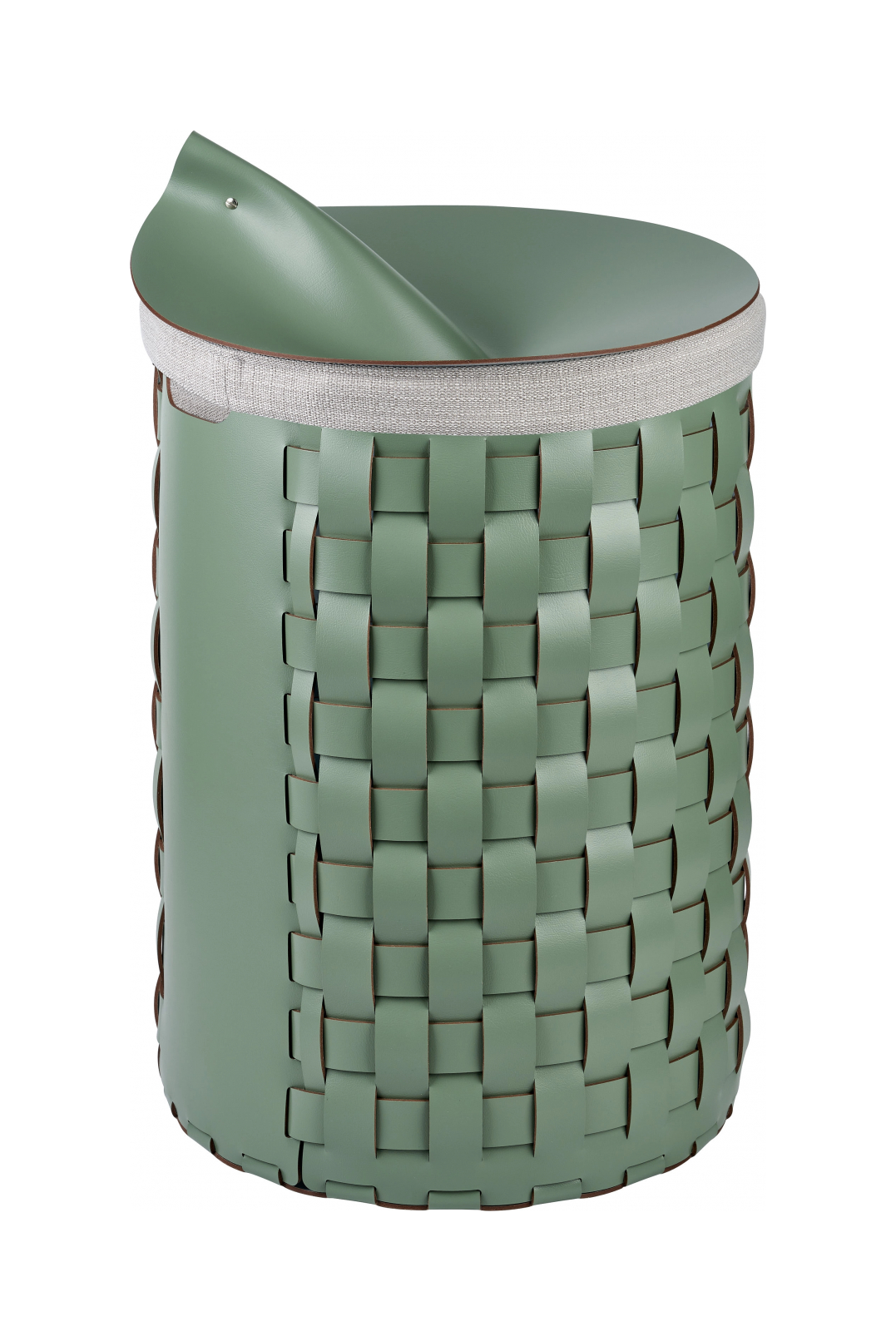 Корзина DUBAI круглая 57 см эвкалипт, кожа ADJ 2057.60.TS30