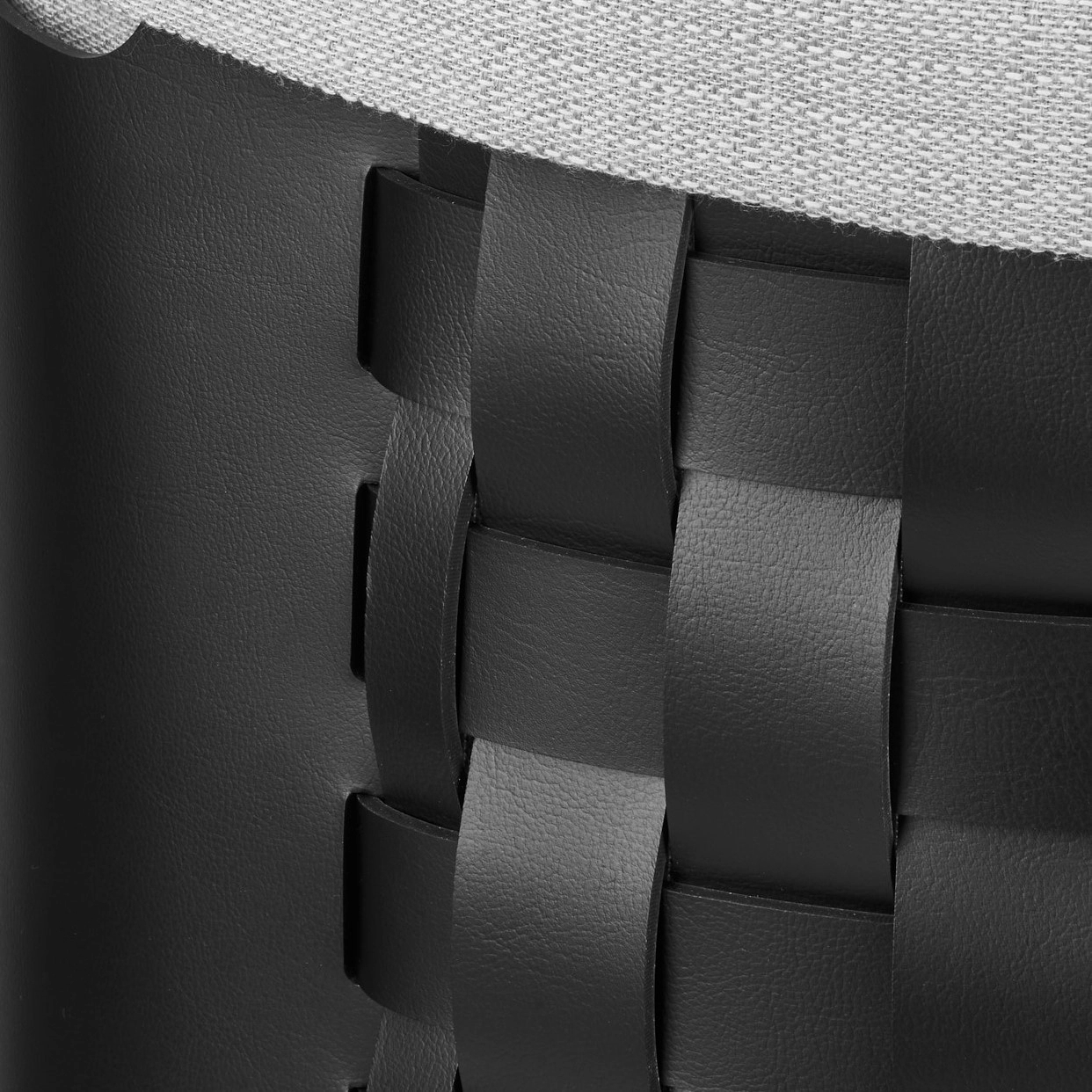 Корзина BOTTEGA круглая 57 см чёрная, кожа ADJ 1057.01.TS30