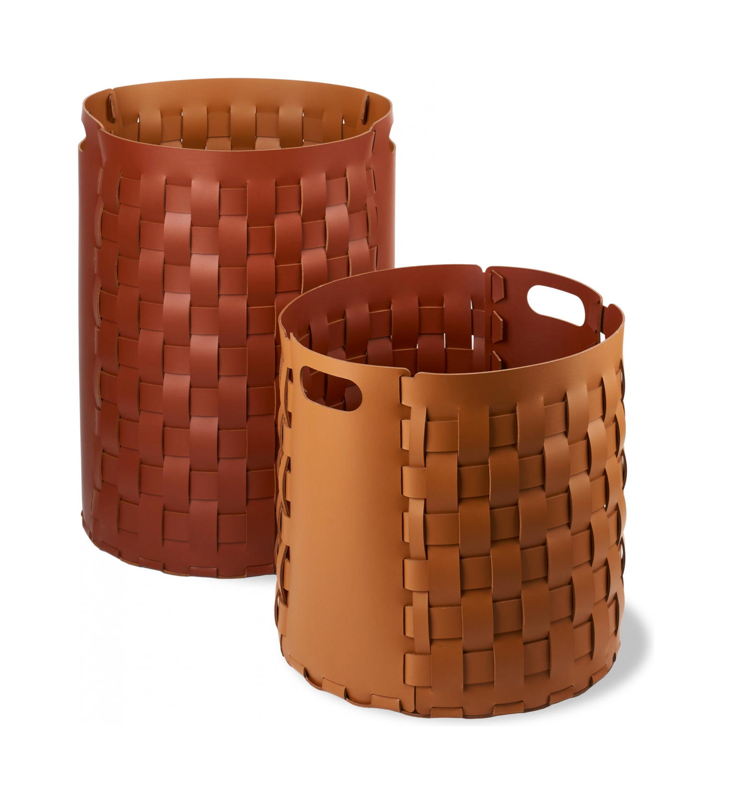 Корзина BOTTEGA круглая 57 см бордо, кожа ADJ 1057.30.TS30