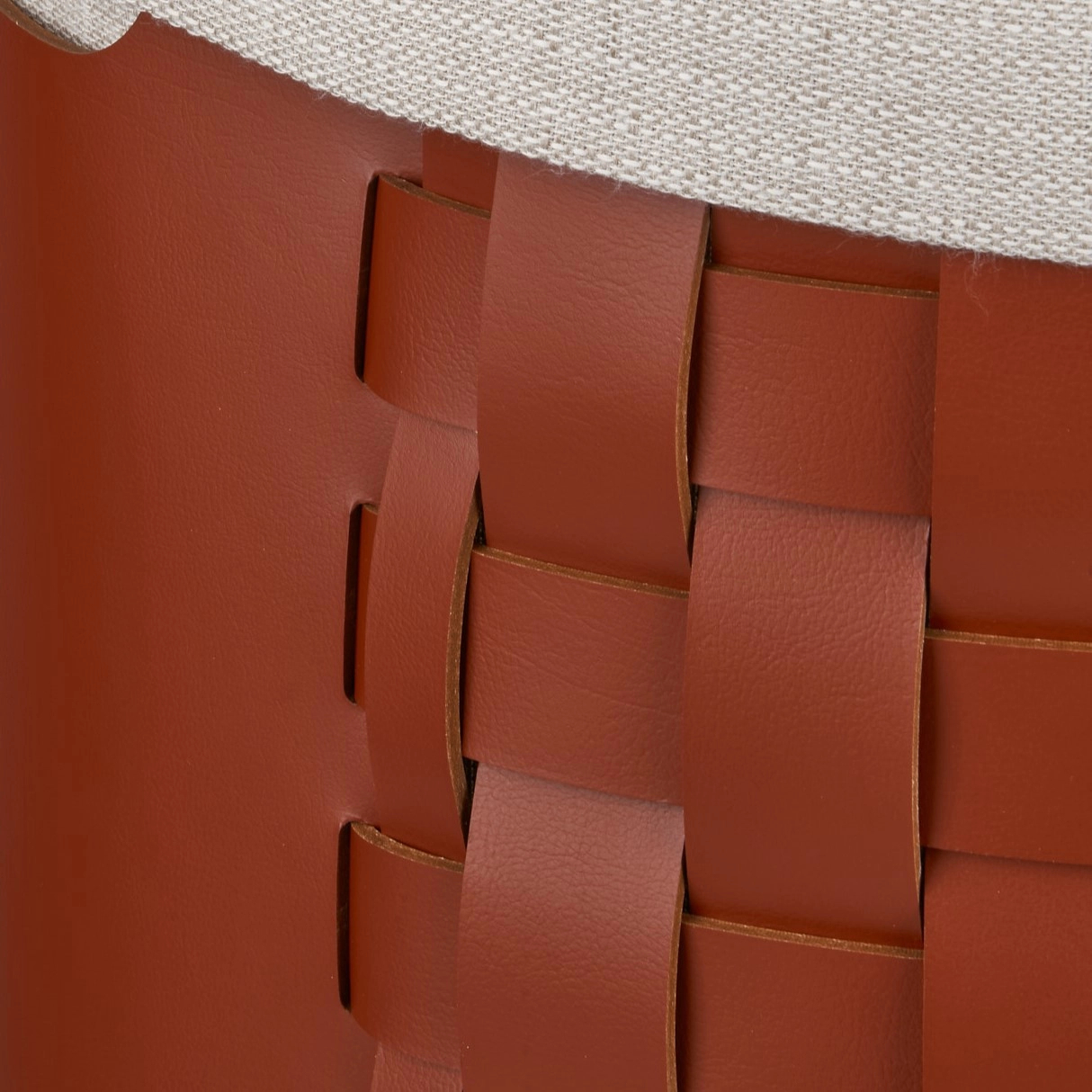 Корзина BOTTEGA круглая 57 см бордо, кожа ADJ 1057.30.TS30