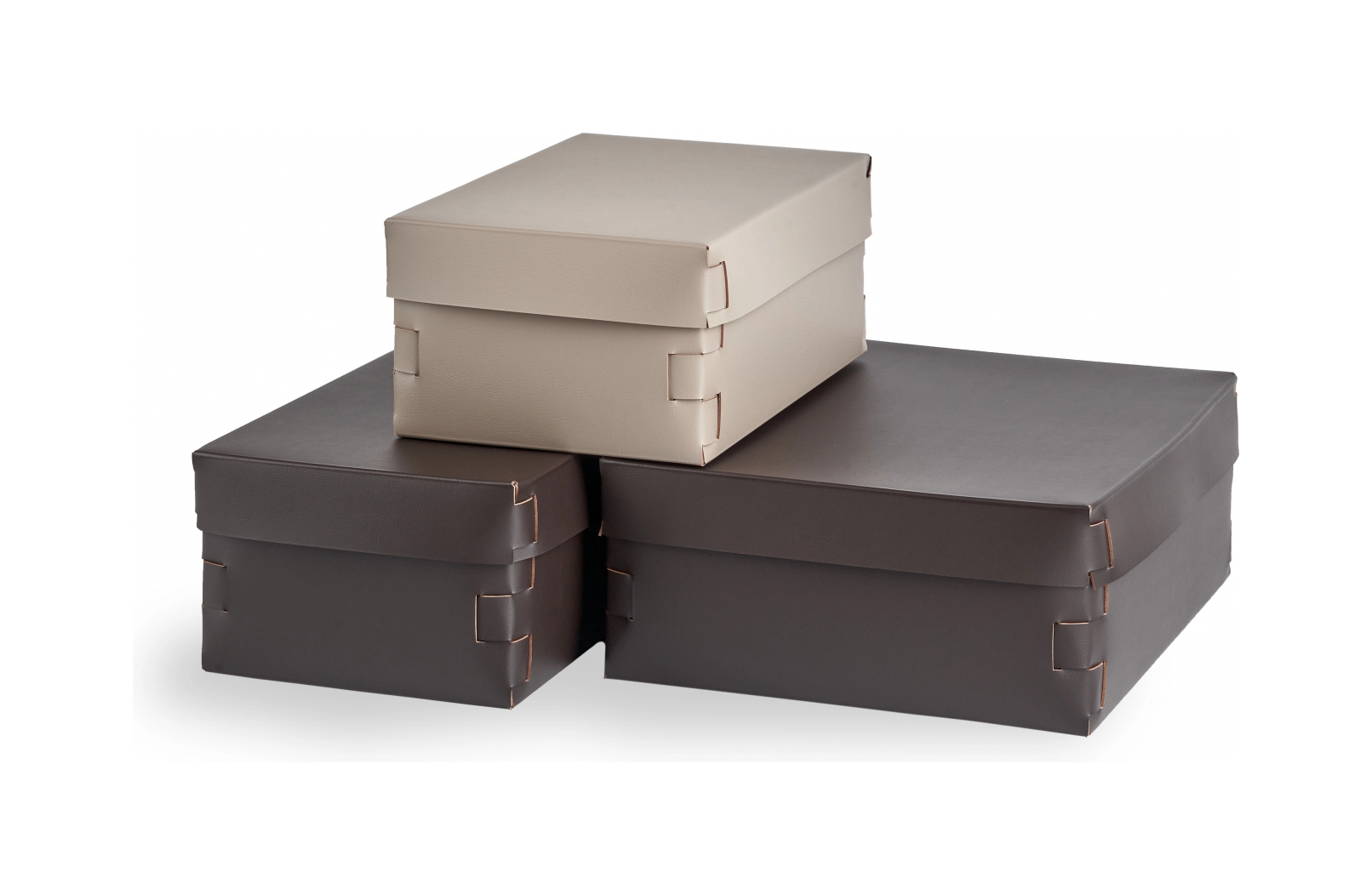 Коробка для хранения SNOB 32x20 см капучино, кожа ADJ 3220.04.TS16