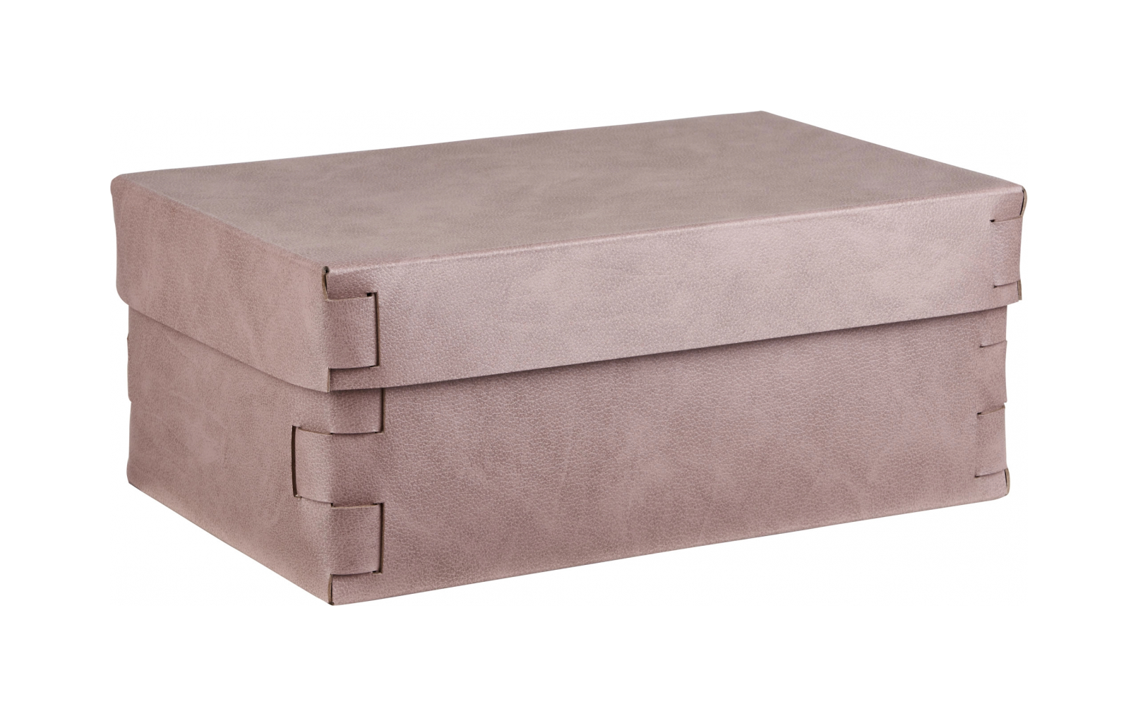 Коробка для хранения SNOB 32x20 см пепельная роза, кожа