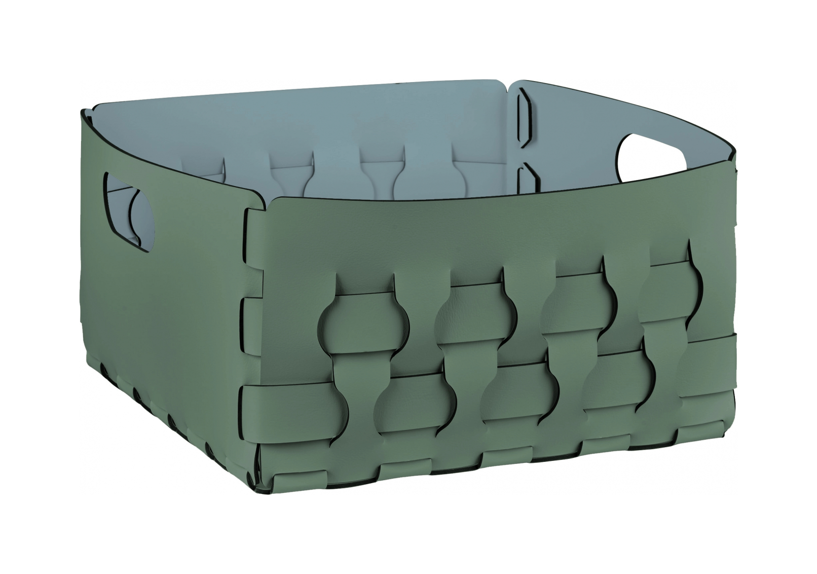 Корзина DUBAI 35x35 эвкалипт, кожа