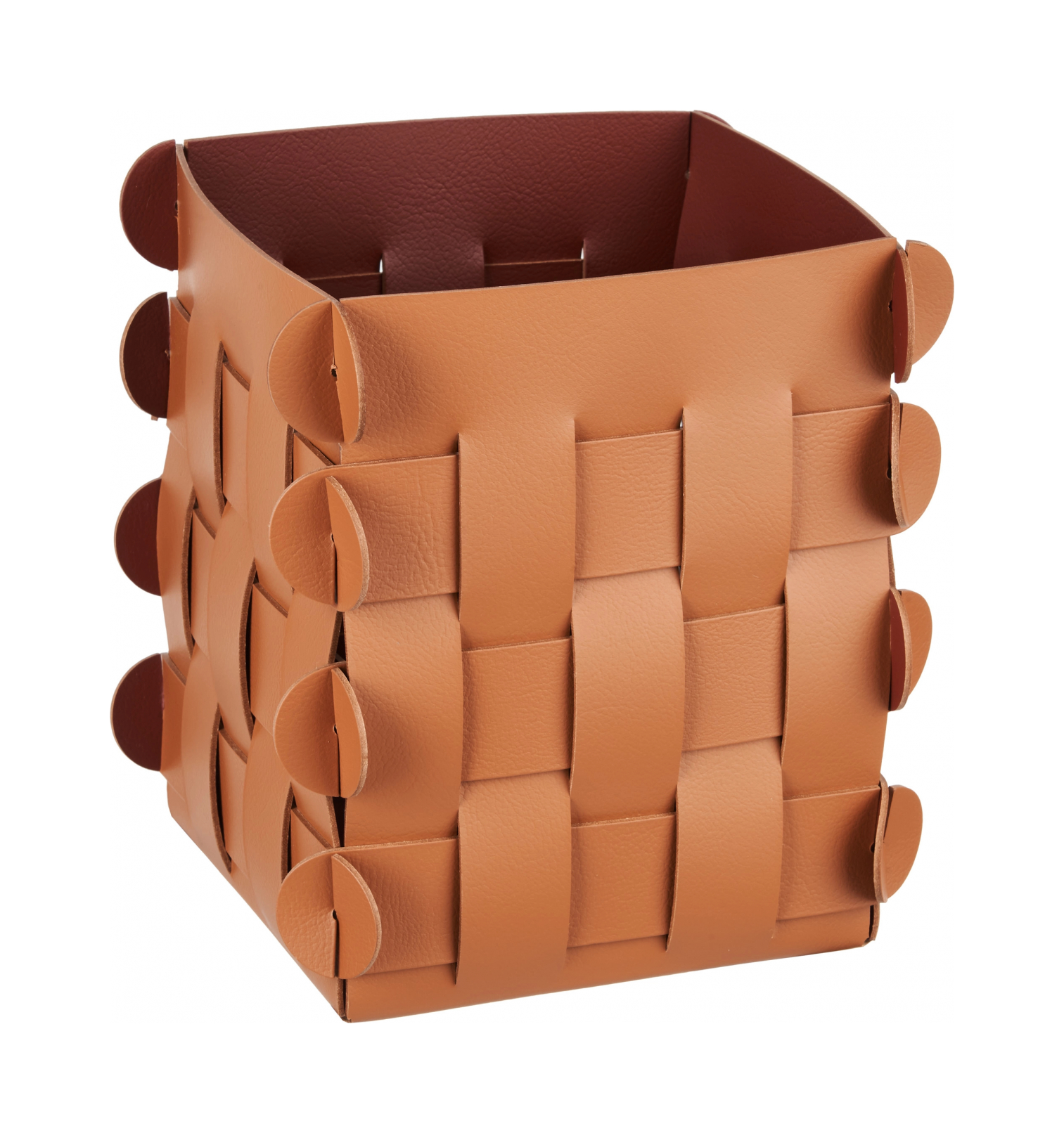 Корзинка SHLESSER 13х13 коньяк, кожа