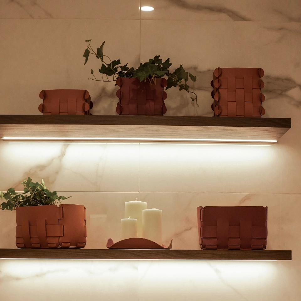 Корзинка SHLESSER 13х13 коньяк, кожа – 2