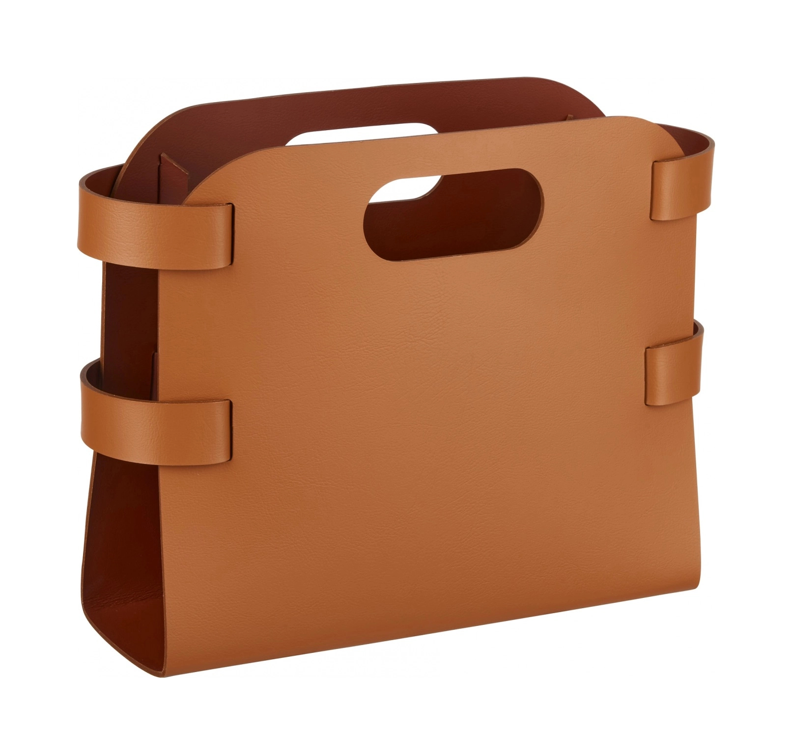 Журнальница 36х16 см коньяк, кожа