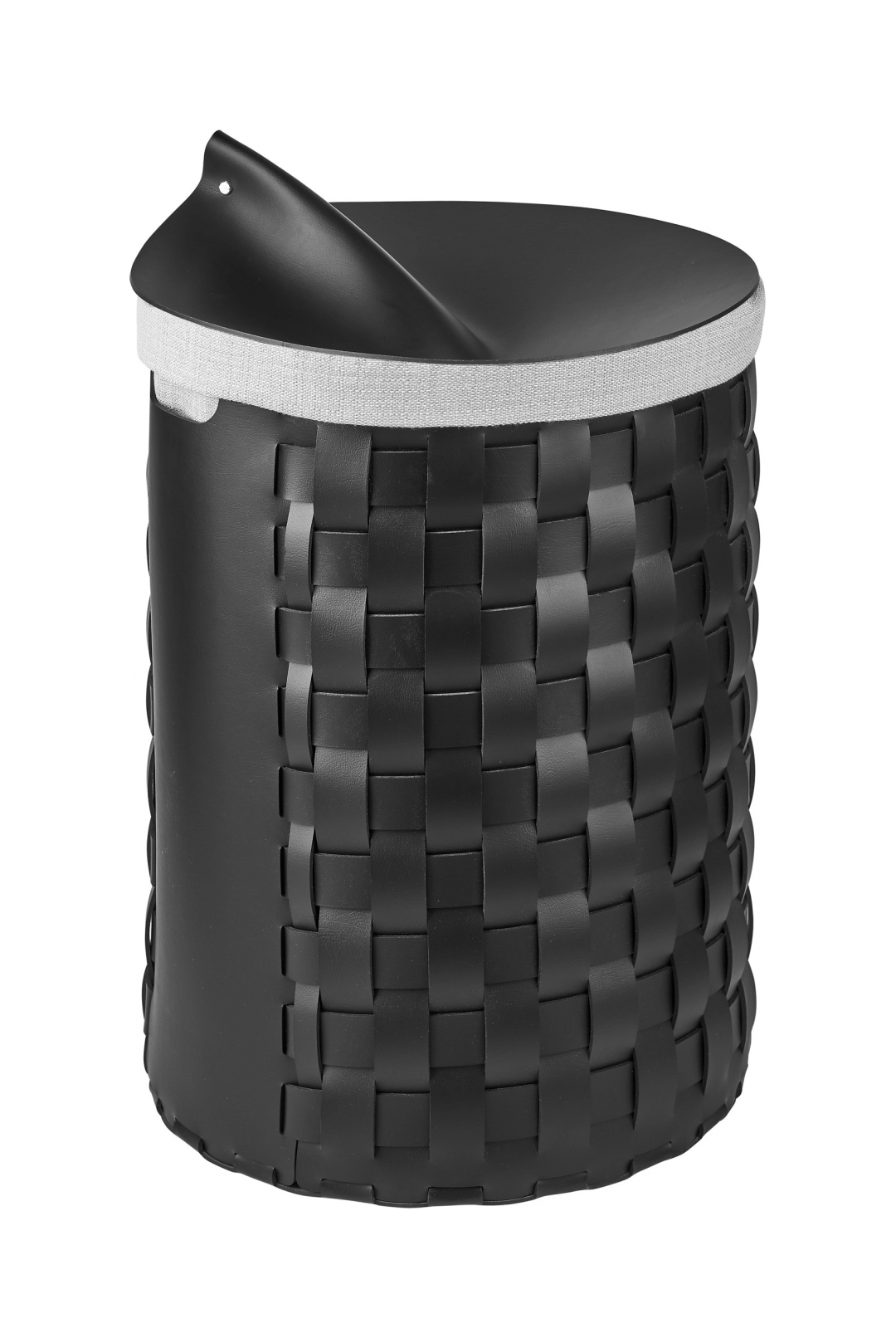 Крышка для корзины круглая 44 см чёрная, кожа ADJ 0044.01.TS30