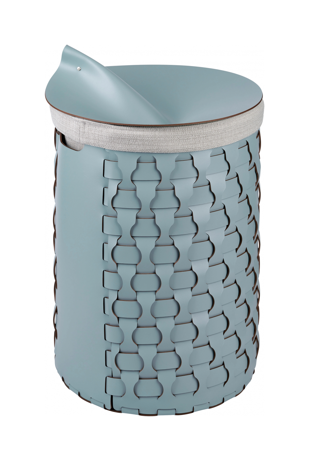 Крышка для корзины круглая 38 см небесно-голубая, кожа ADJ 0038.50.TS30