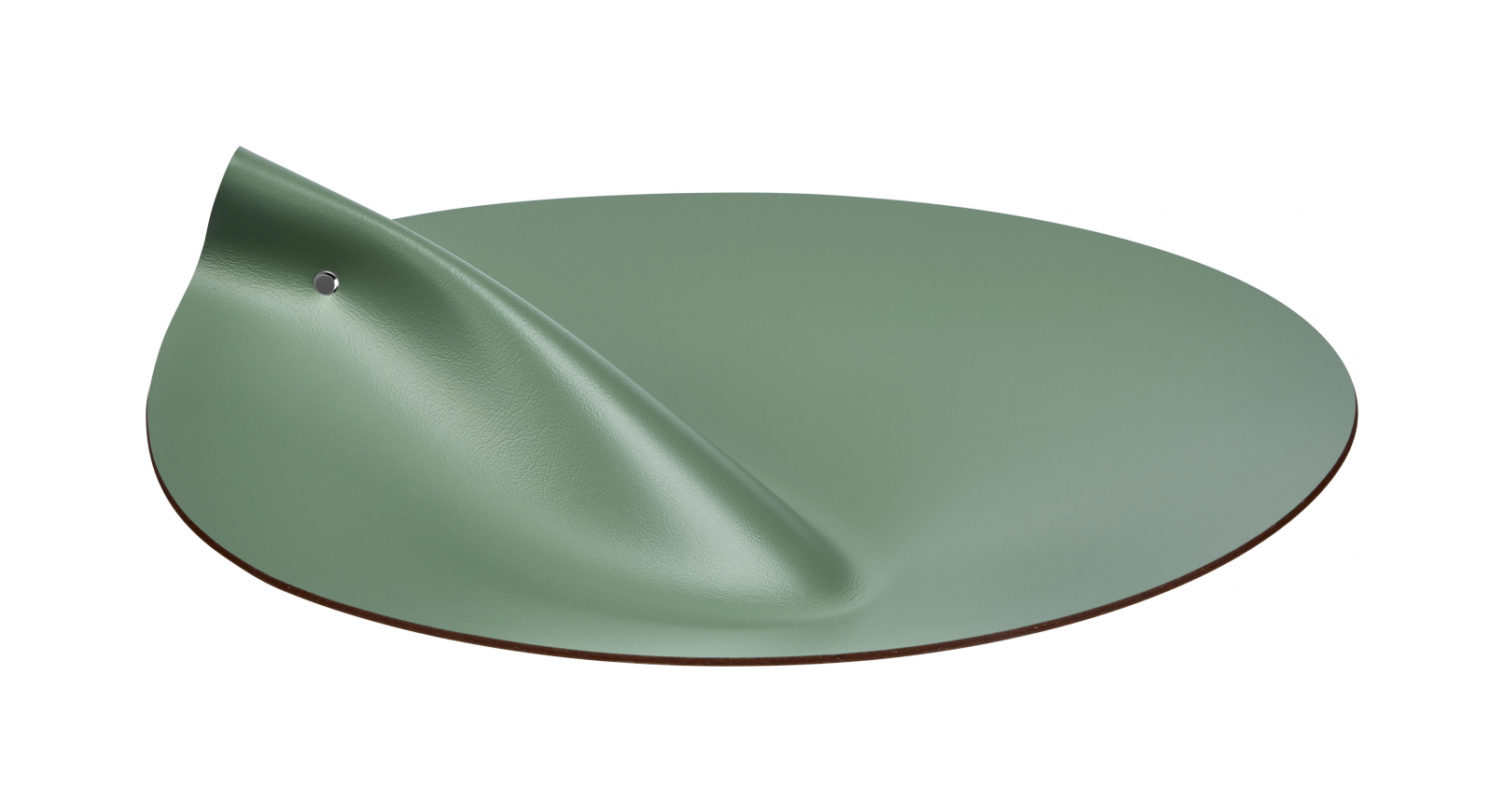 Крышка для корзины круглая 38 см эвкалипт, кожа