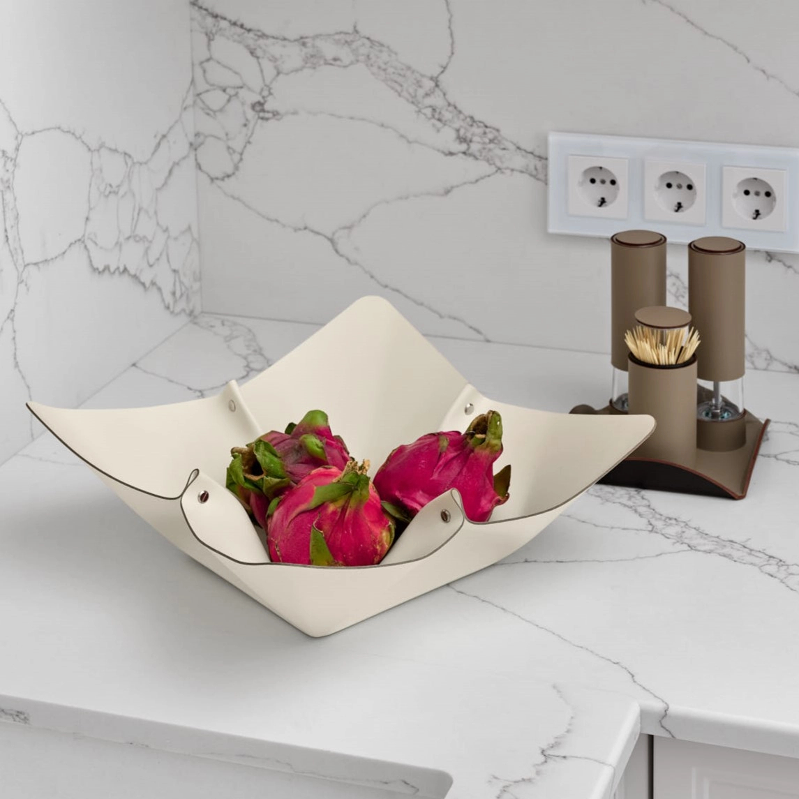 Подставка для зубочисток 10 см капучино, кожа ADJ 0091.04