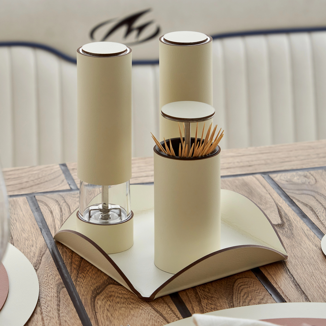 Подставка для зубочисток 10 см панна кота, кожа – 2