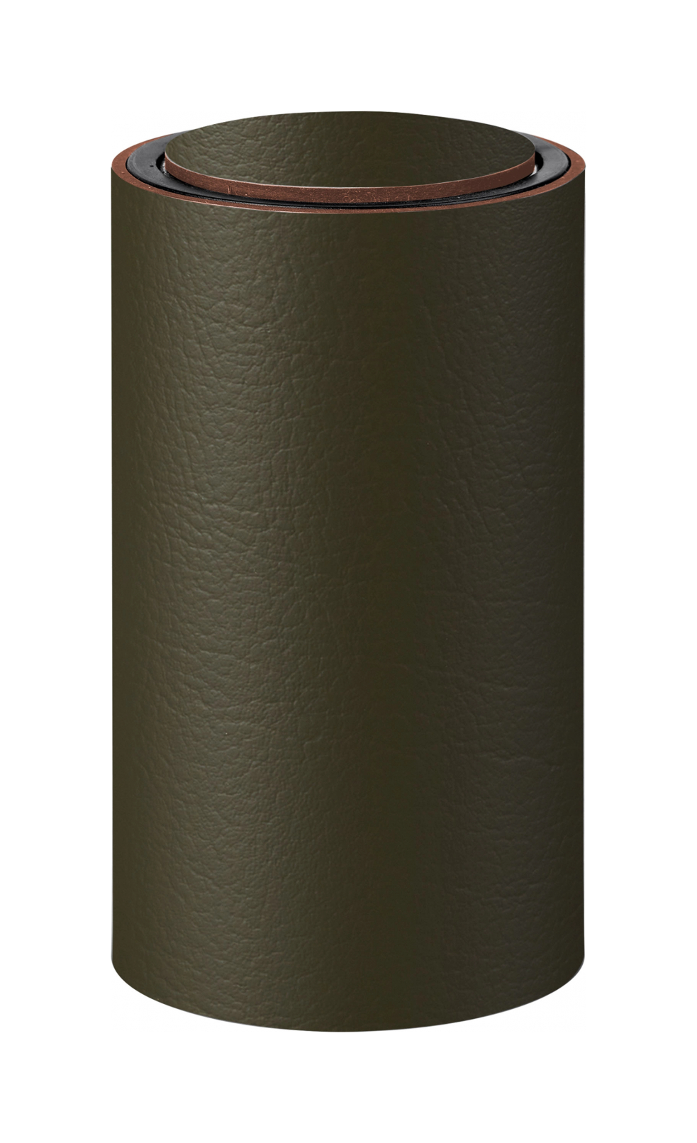 Подставка для зубочисток 10 см олива, кожа – 2