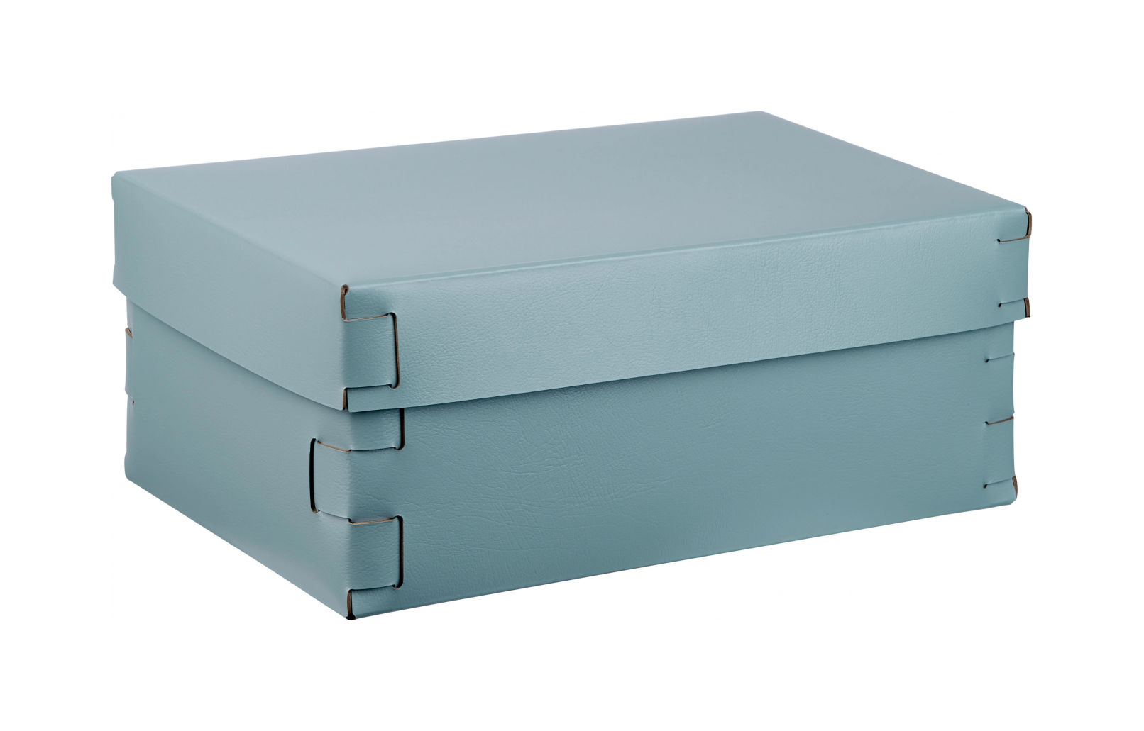 Коробка для хранения SNOB 32x20 см небесно-голубая, кожа