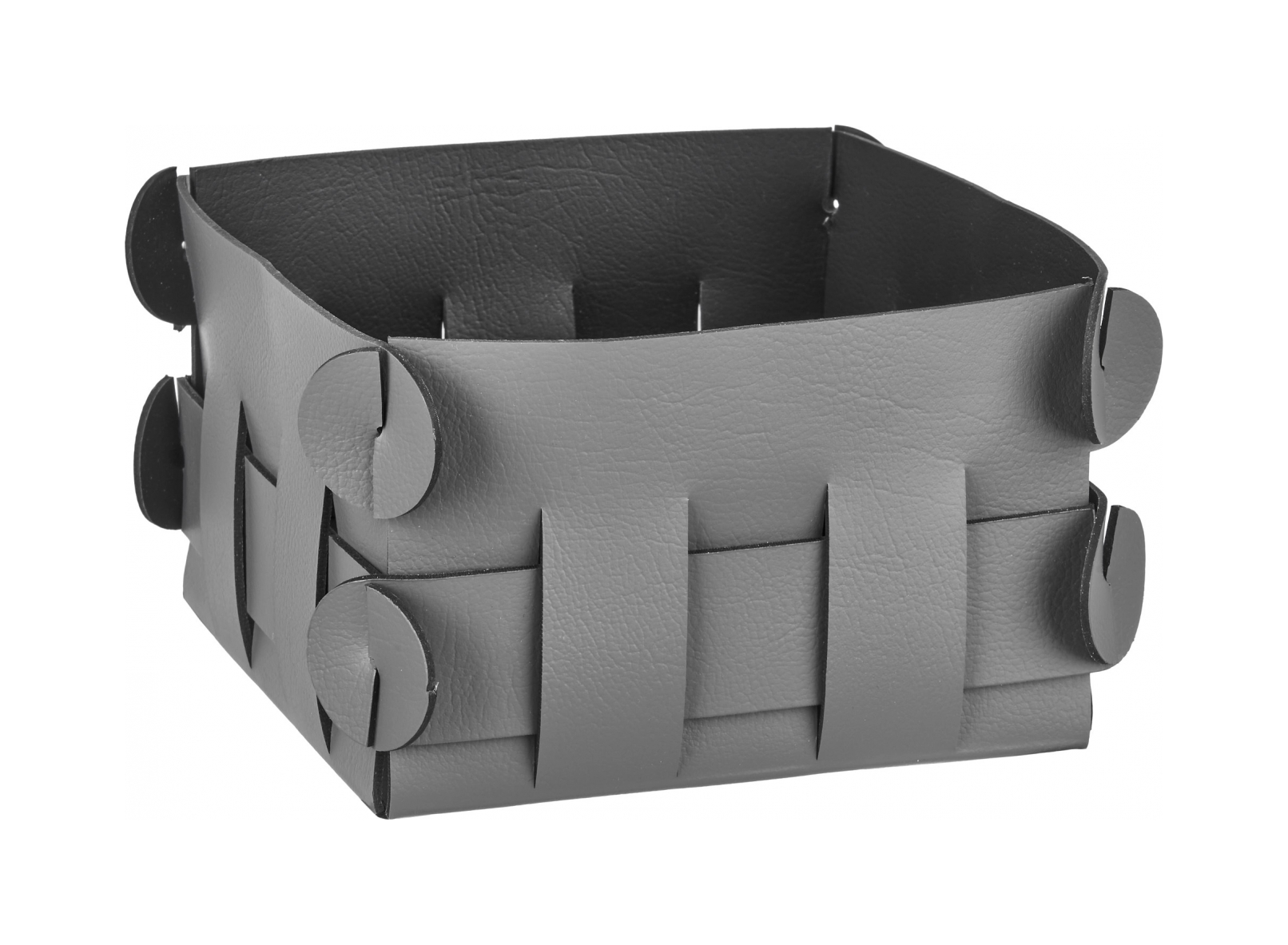 Корзинка SHLESSER 13х13 серая, кожа