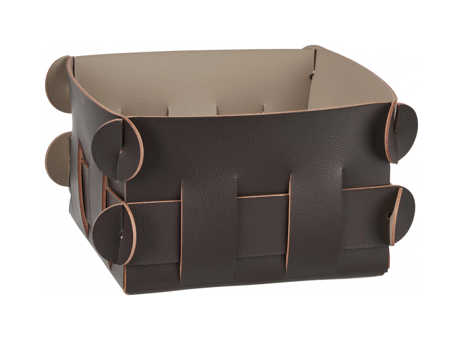 Корзинка SHLESSER 13х13 шоколад, кожа