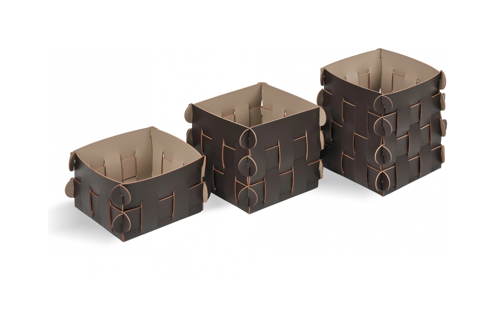 Корзинка SHLESSER 13х13 шоколад, кожа – 2